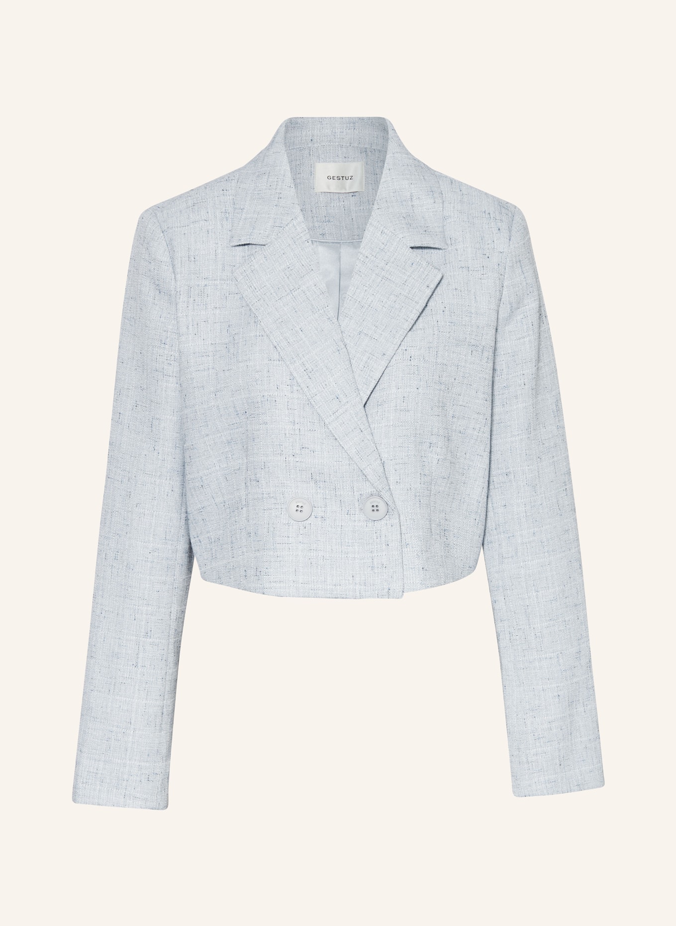 GESTUZ Cropped-Blazer GISELLYGZ aus Tweed, Farbe: HELLBLAU (Bild 1)