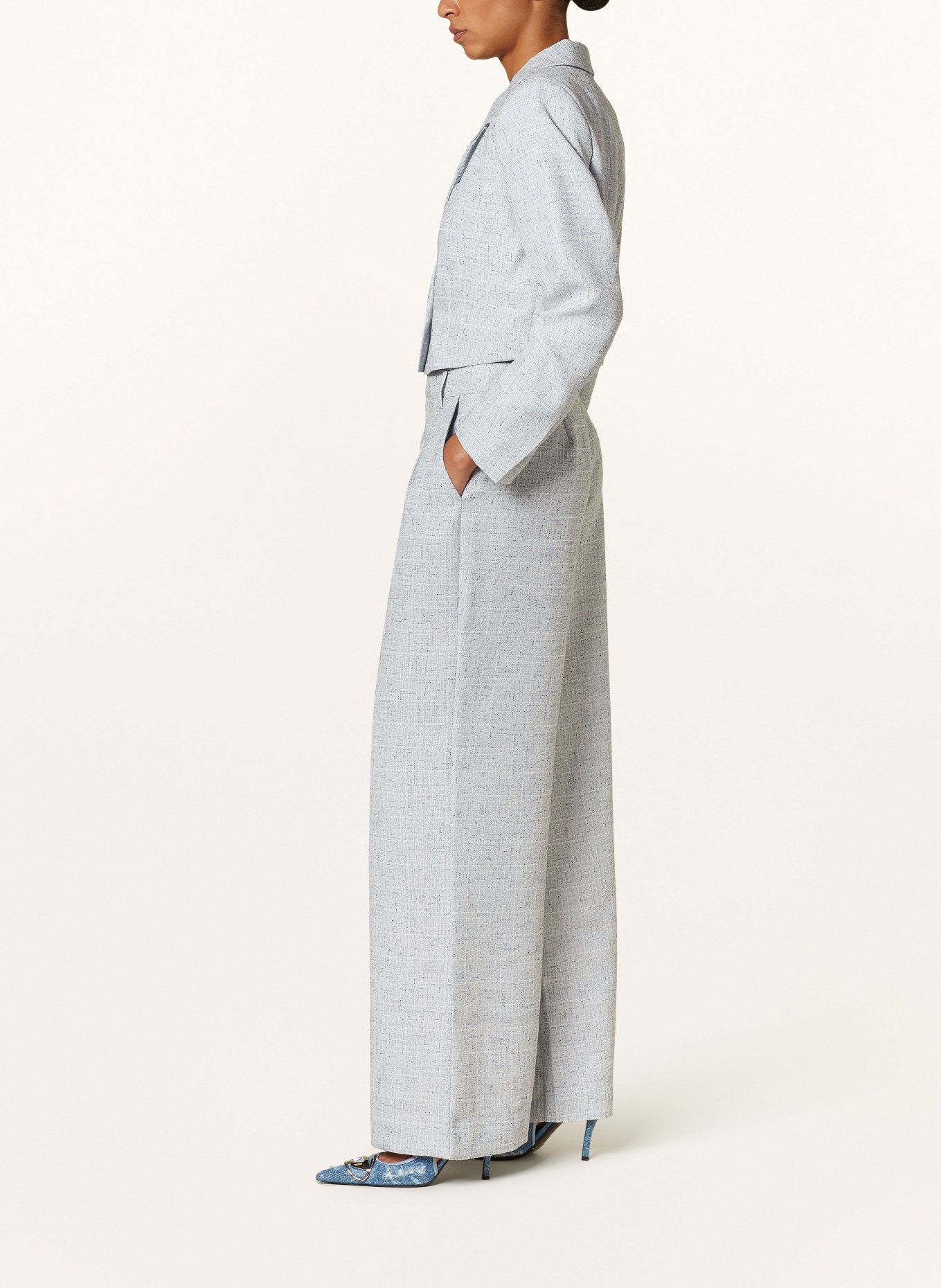 GESTUZ Wide leg trousers GISELLYGZ, Color: LIGHT BLUE (Image 4)