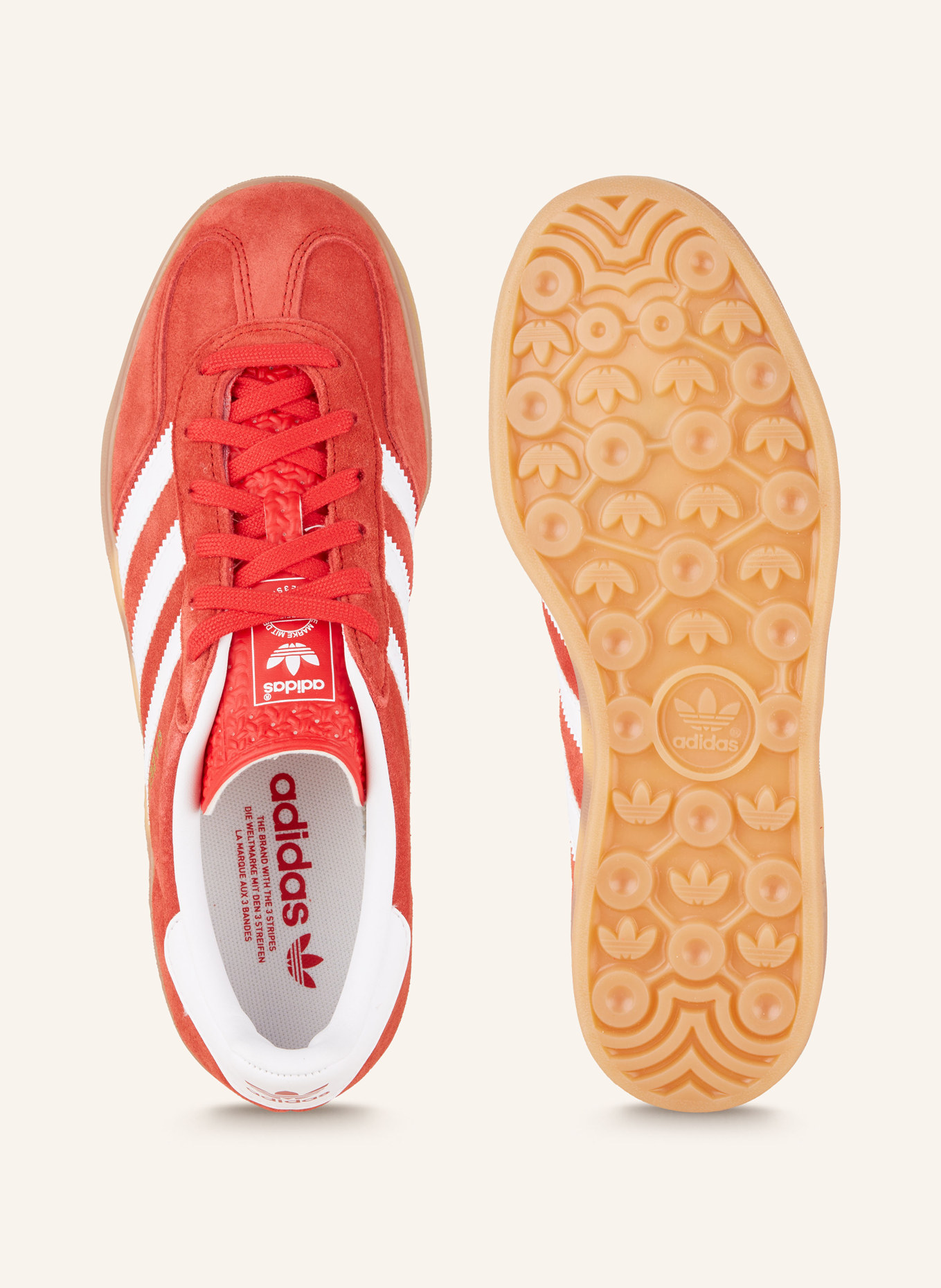 adidas Originals Sneaker GAZELLE INDOOR in rot weiss
