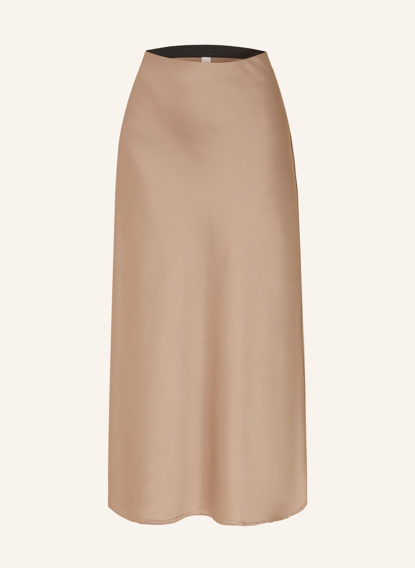 Y.A.S. Satin skirt: LIGHT BROWN