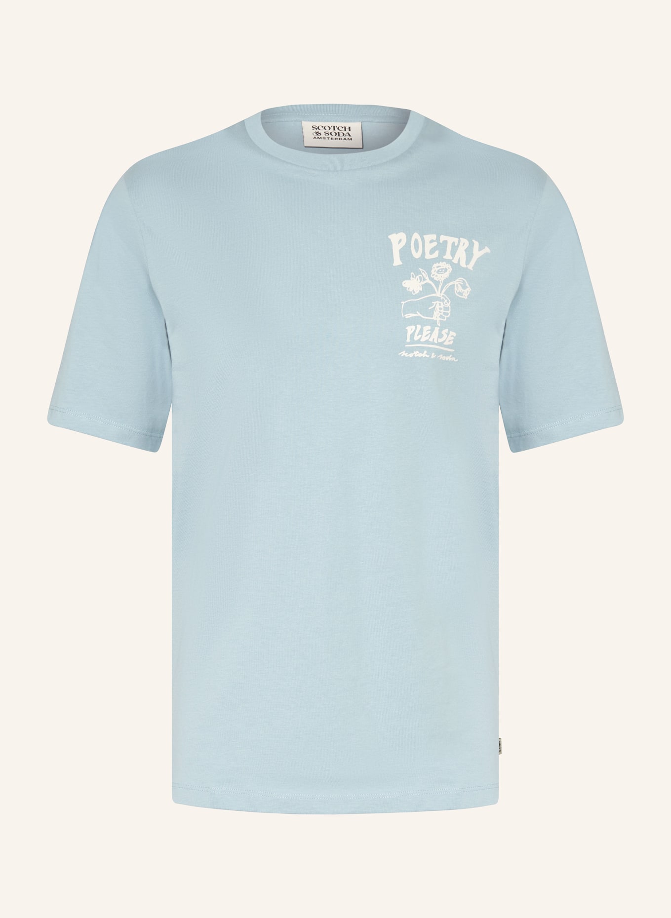 SCOTCH & SODA T-shirt, Color: LIGHT BLUE/ WHITE (Image 1)