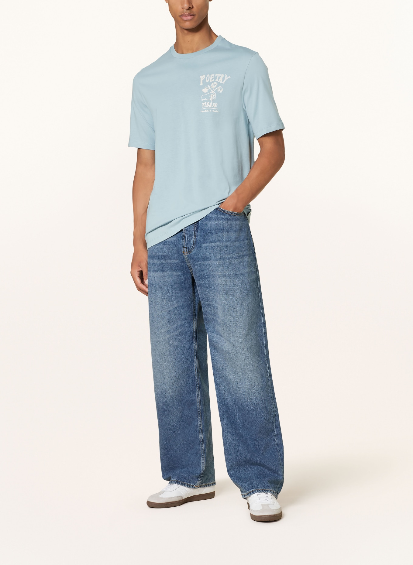 SCOTCH & SODA T-shirt, Color: LIGHT BLUE/ WHITE (Image 2)