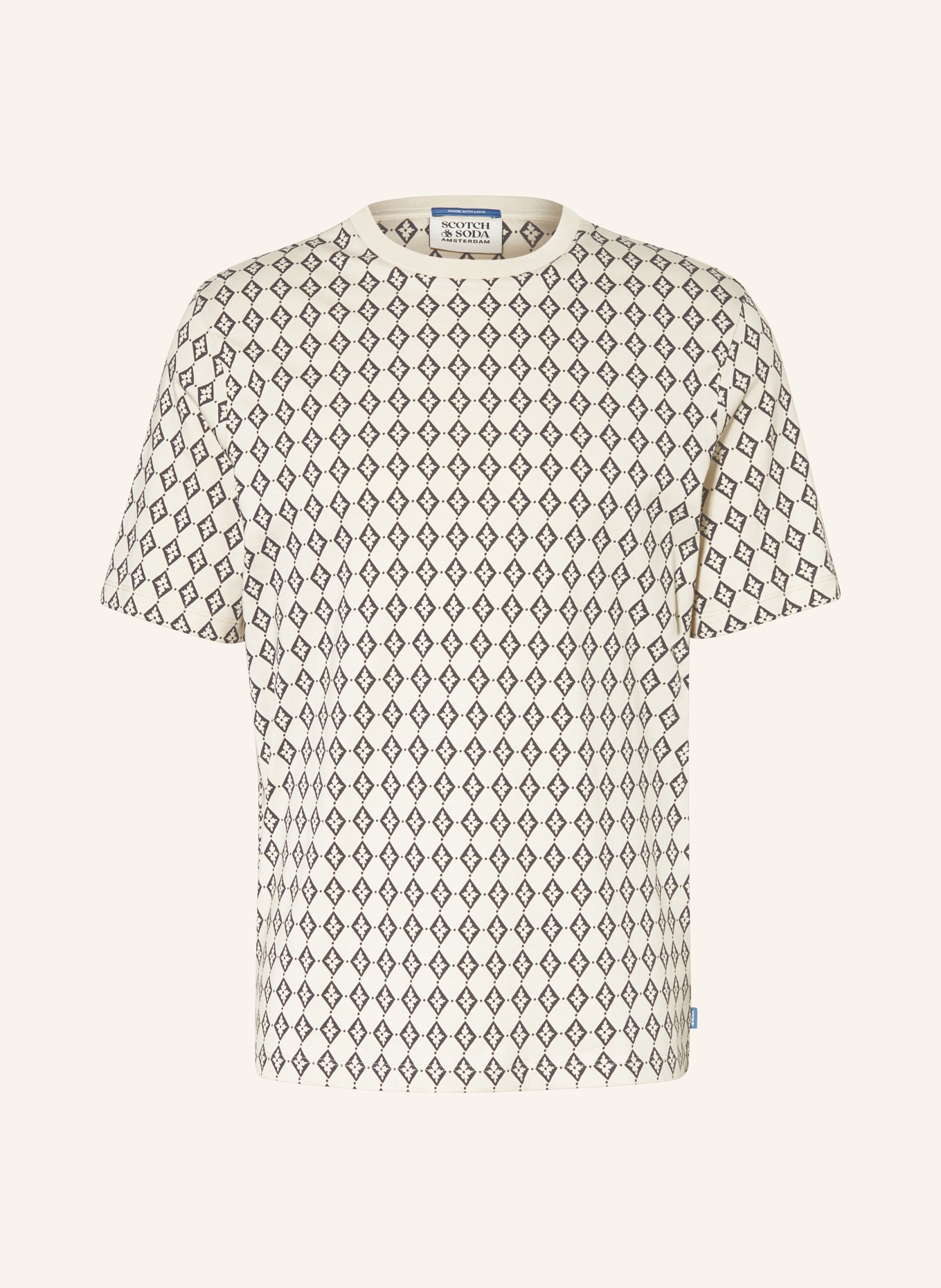 SCOTCH & SODA T-shirt, Color: CREAM/ DARK BLUE (Image 1)