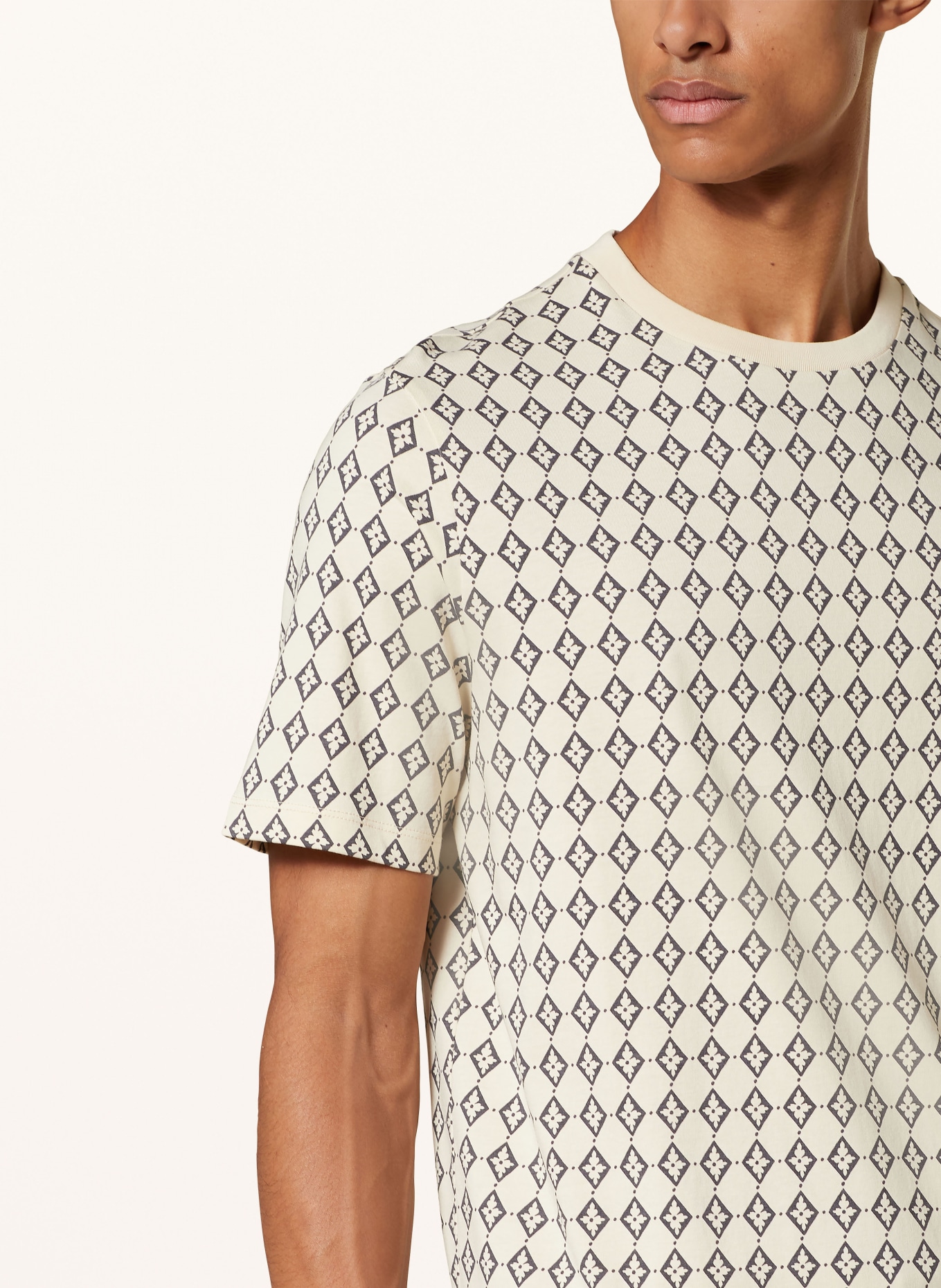 SCOTCH & SODA T-shirt, Color: CREAM/ DARK BLUE (Image 4)