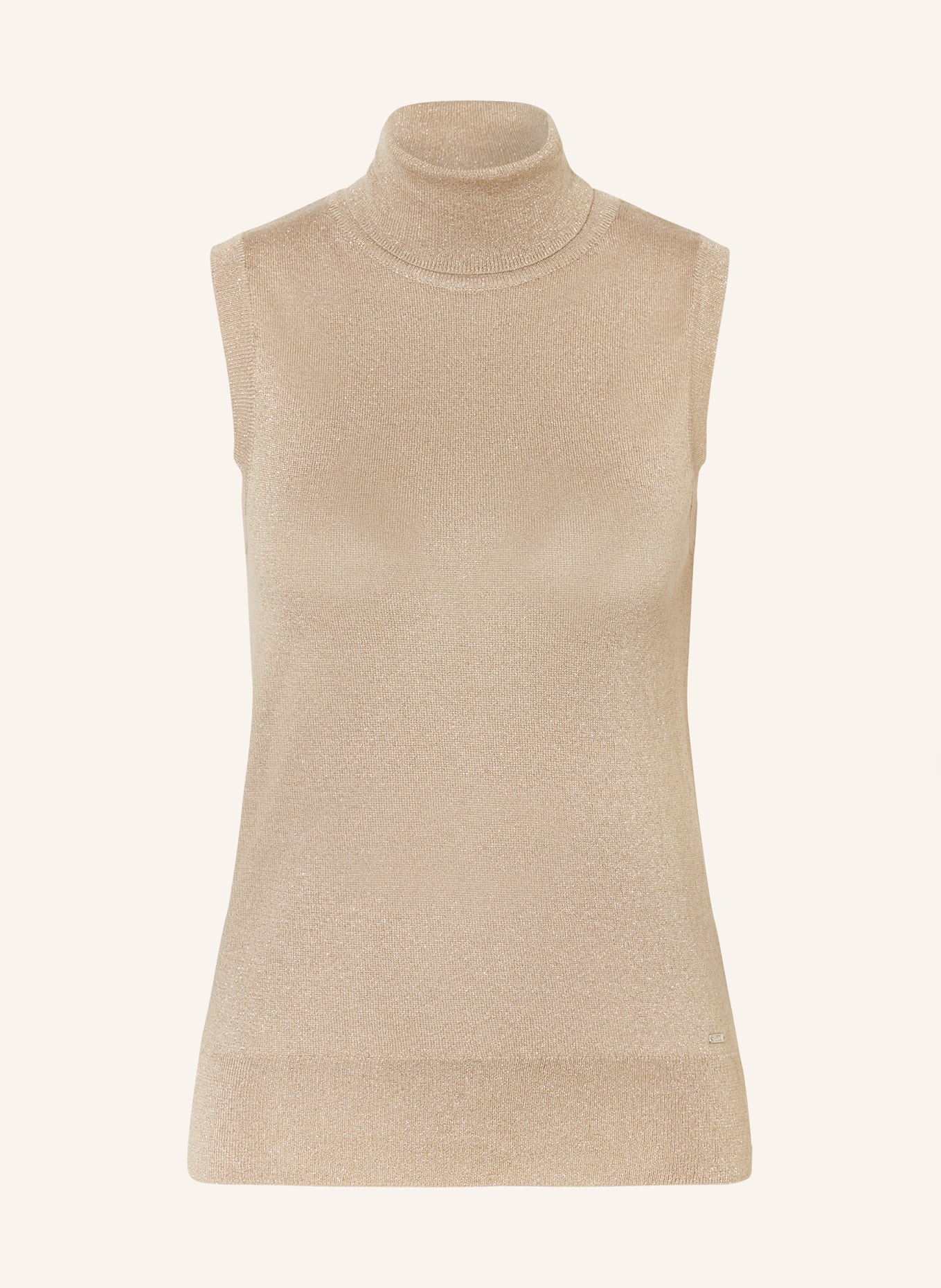 Tan sleeveless turtleneck best sale