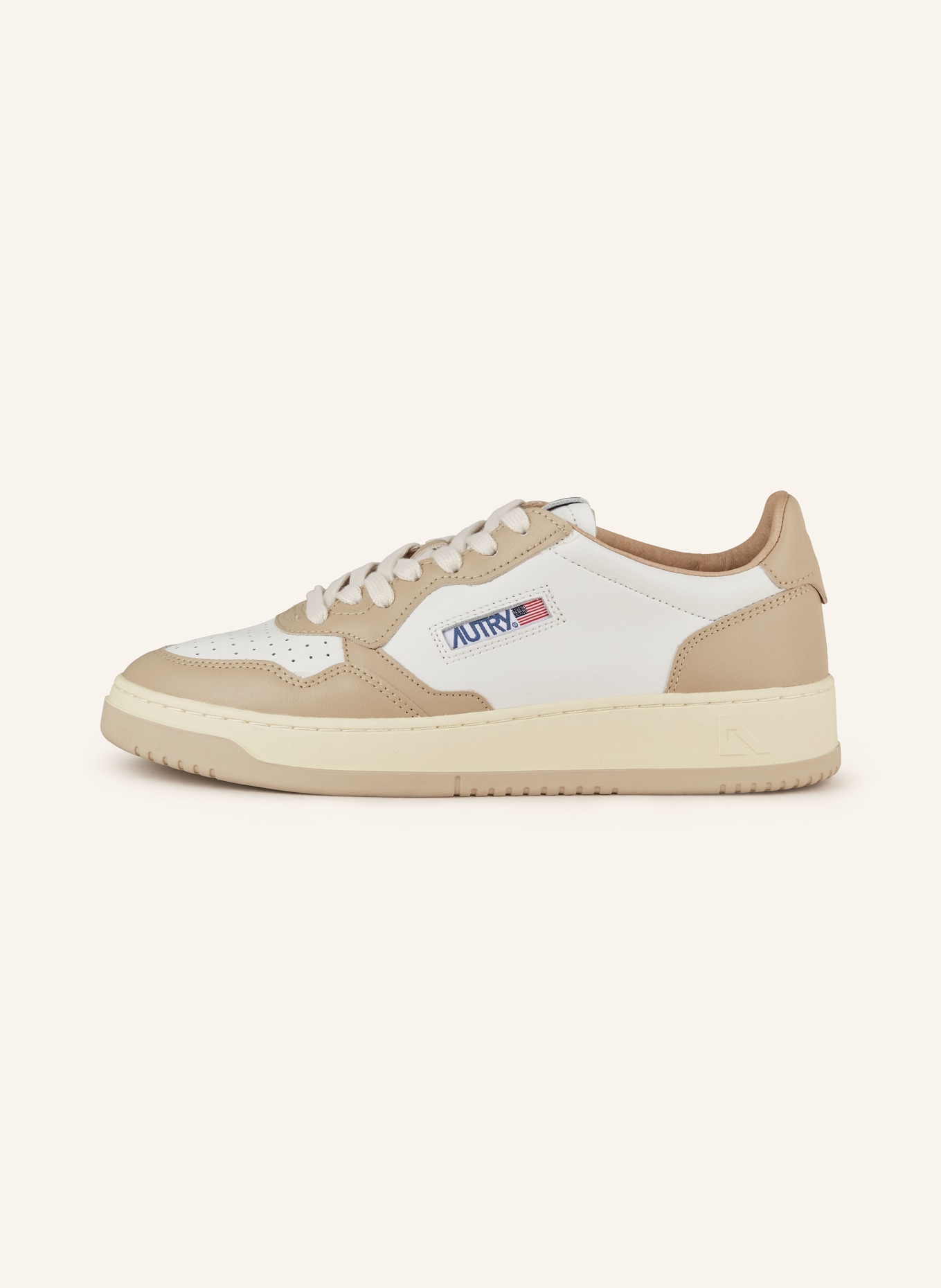 AUTRY MEDALIST LOW WB sneaker, Color: WHITE/ BEIGE (Image 4)