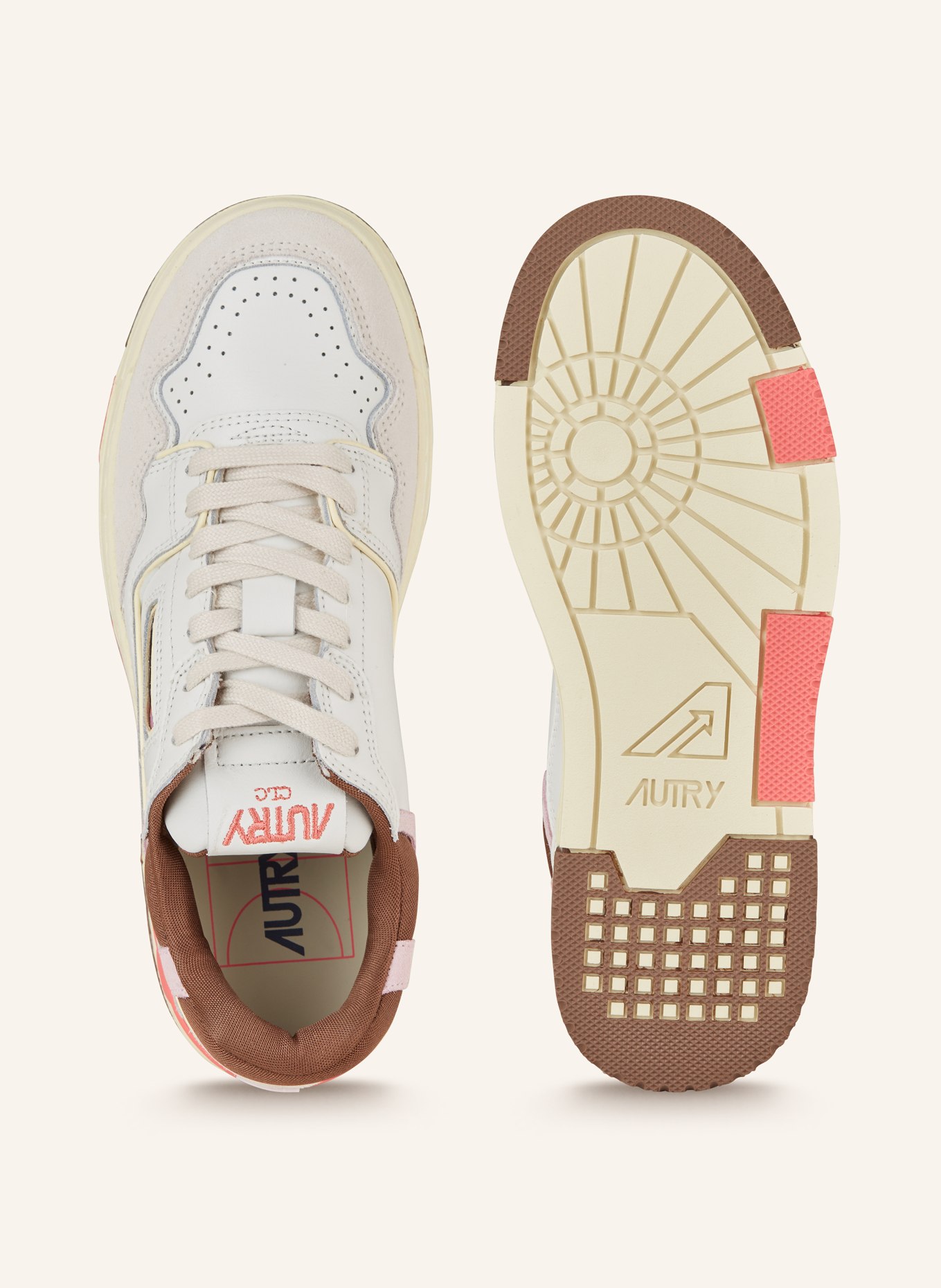 AUTRY Sneaker CLC LOW UN, Farbe: WEISS/ CREME/ HELLGELB (Bild 5)