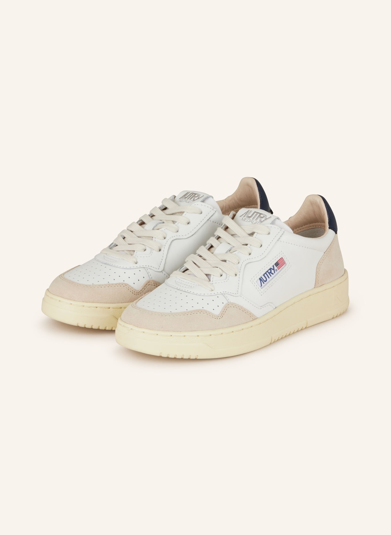 AUTRY Sneaker MEDALIST LOW LS, Farbe: CREME/ WEISS (Bild 1)