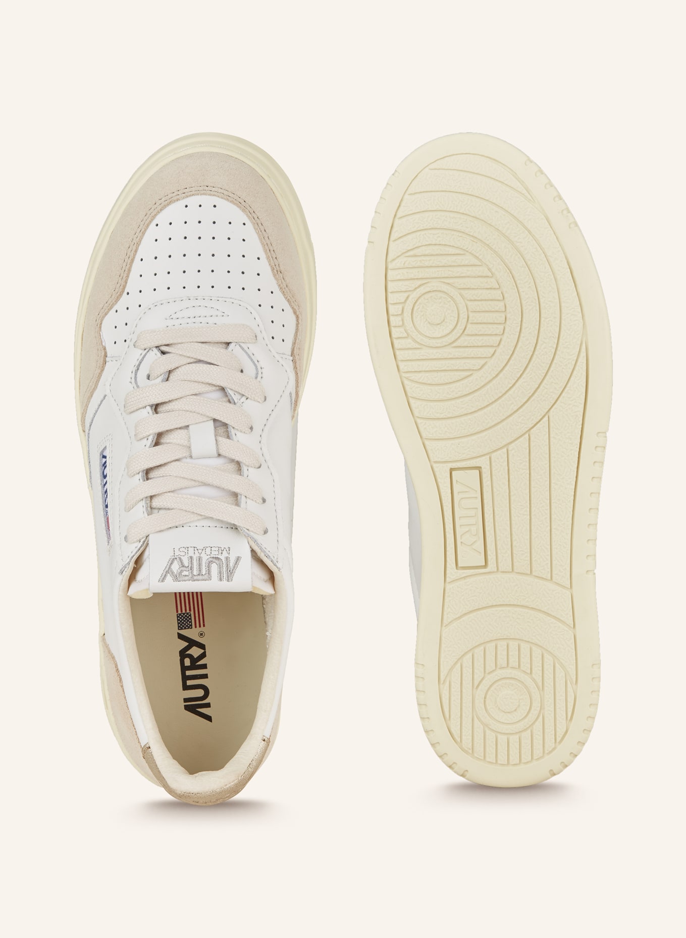 AUTRY Sneaker MEDALIST LOW LS, Farbe: BEIGE (Bild 5)