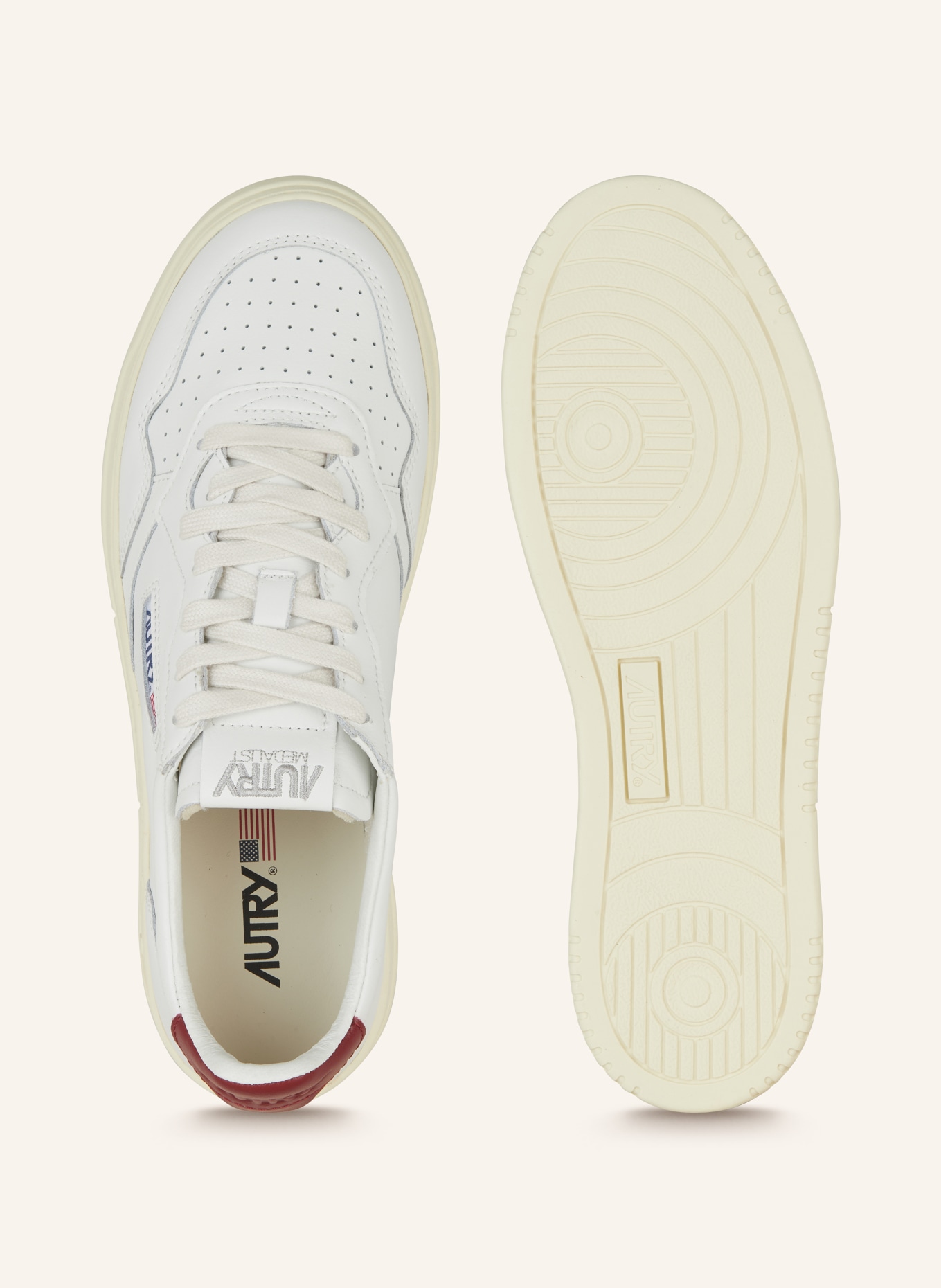 AUTRY Sneakers MEDALIST LOW, Color: WHITE/ DARK RED (Image 5)