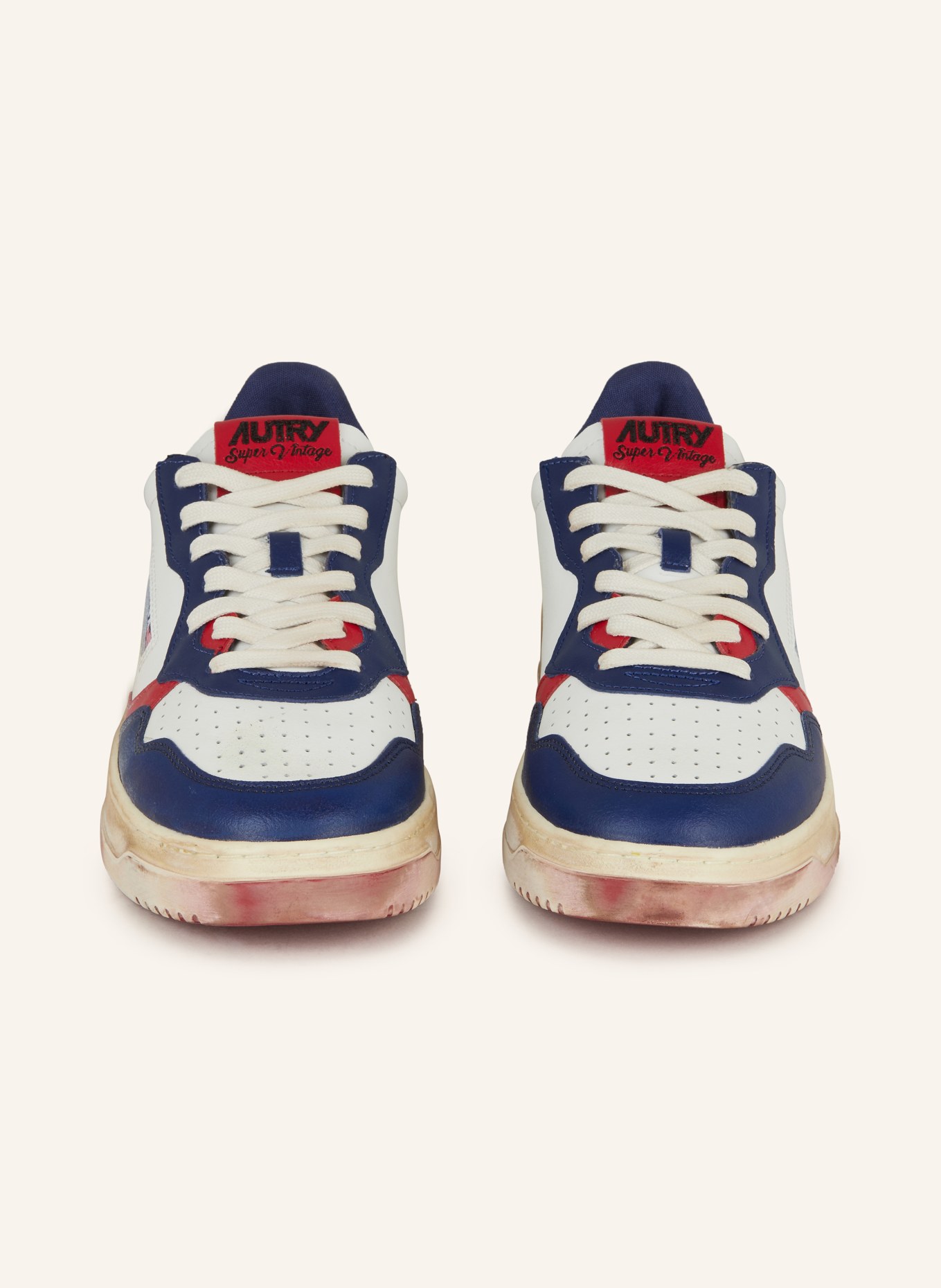 AUTRY Sneaker SUPER VINTAGE BURN: WEISS/ ROT/ BLAU