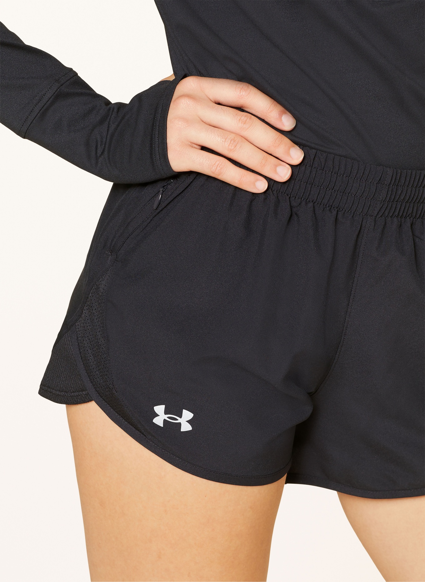 UNDER ARMOUR 2-in-1 running shorts UA FLY BY, Color: BLACK (Image 5)