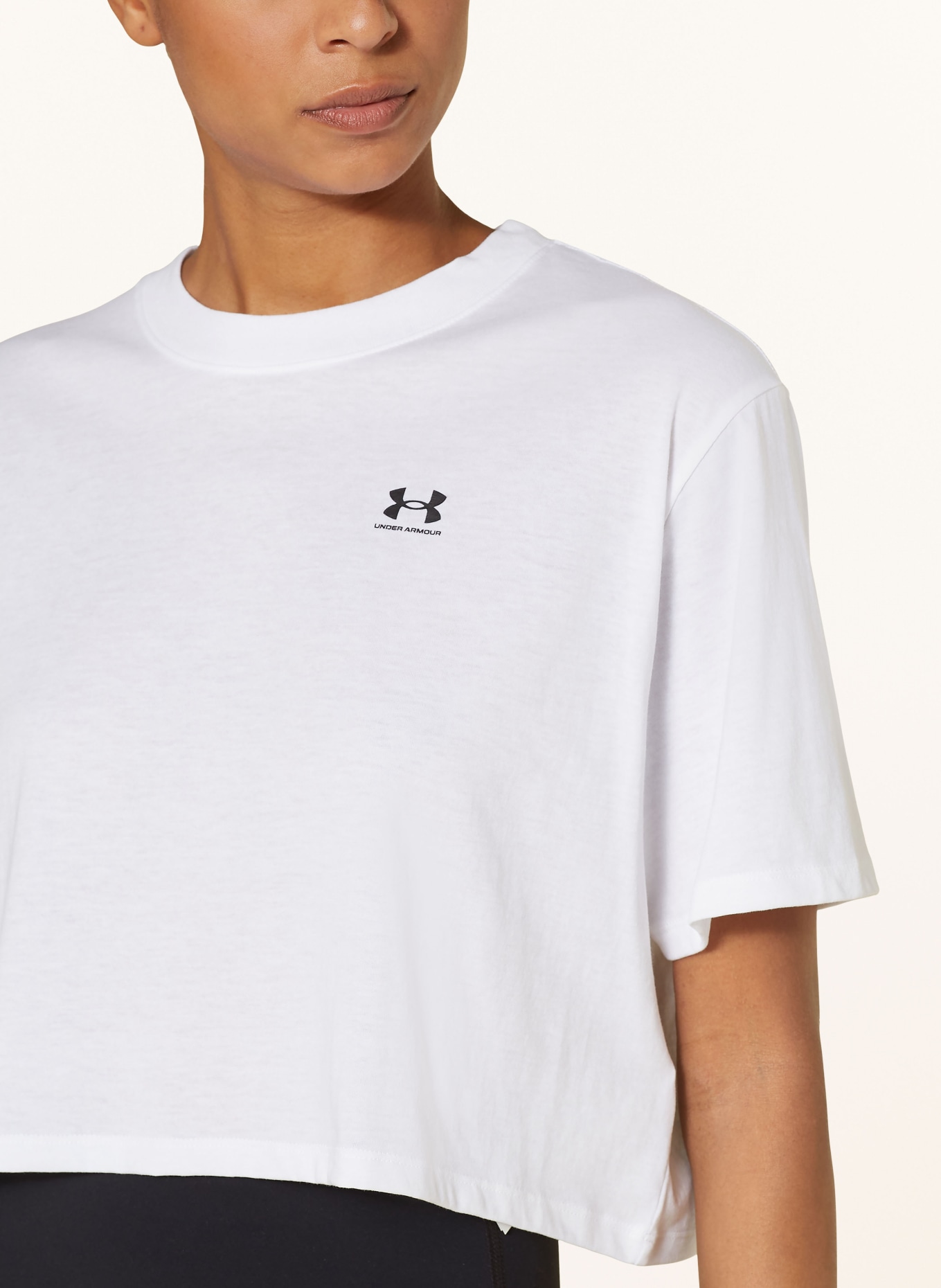 UNDER ARMOUR Cropped-Shirt UA BOXY, Farbe: WEISS (Bild 4)