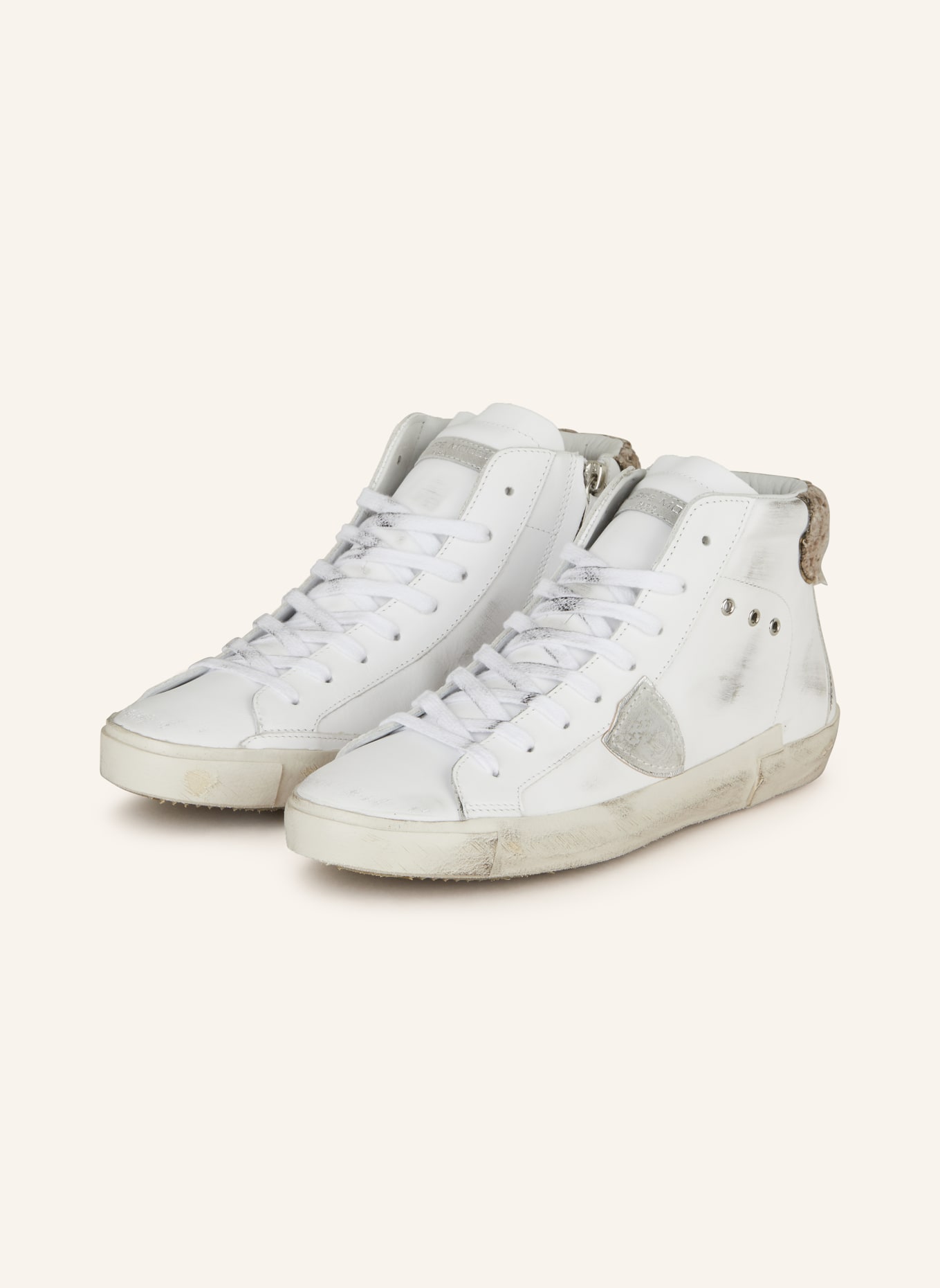 PHILIPPE MODEL High-top sneakers PRSX, Color: WHITE/ TAUPE (Image 1)