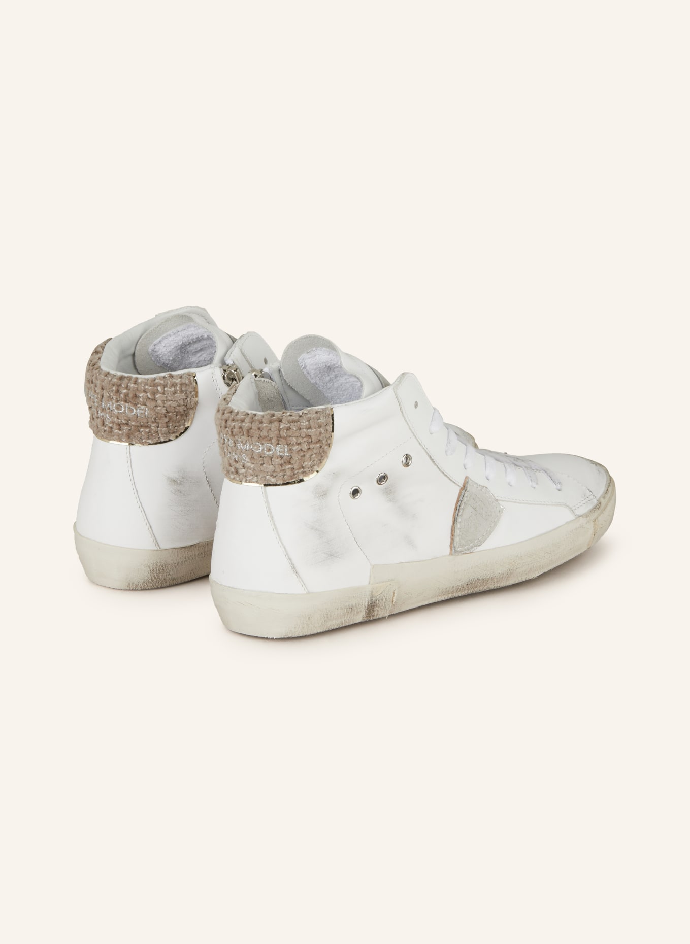 PHILIPPE MODEL High-top sneakers PRSX, Color: WHITE/ TAUPE (Image 2)