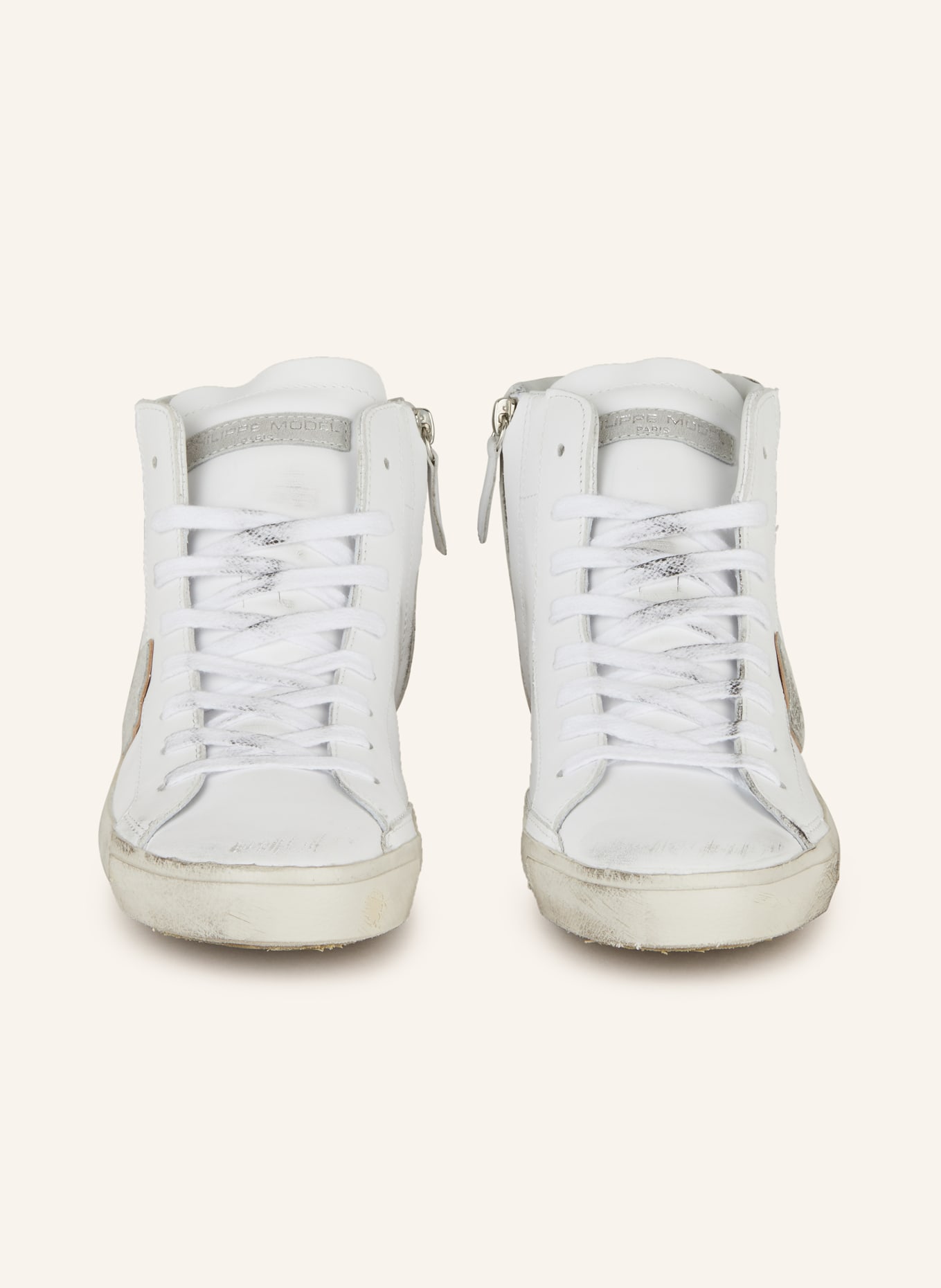 PHILIPPE MODEL High-top sneakers PRSX, Color: WHITE/ TAUPE (Image 3)