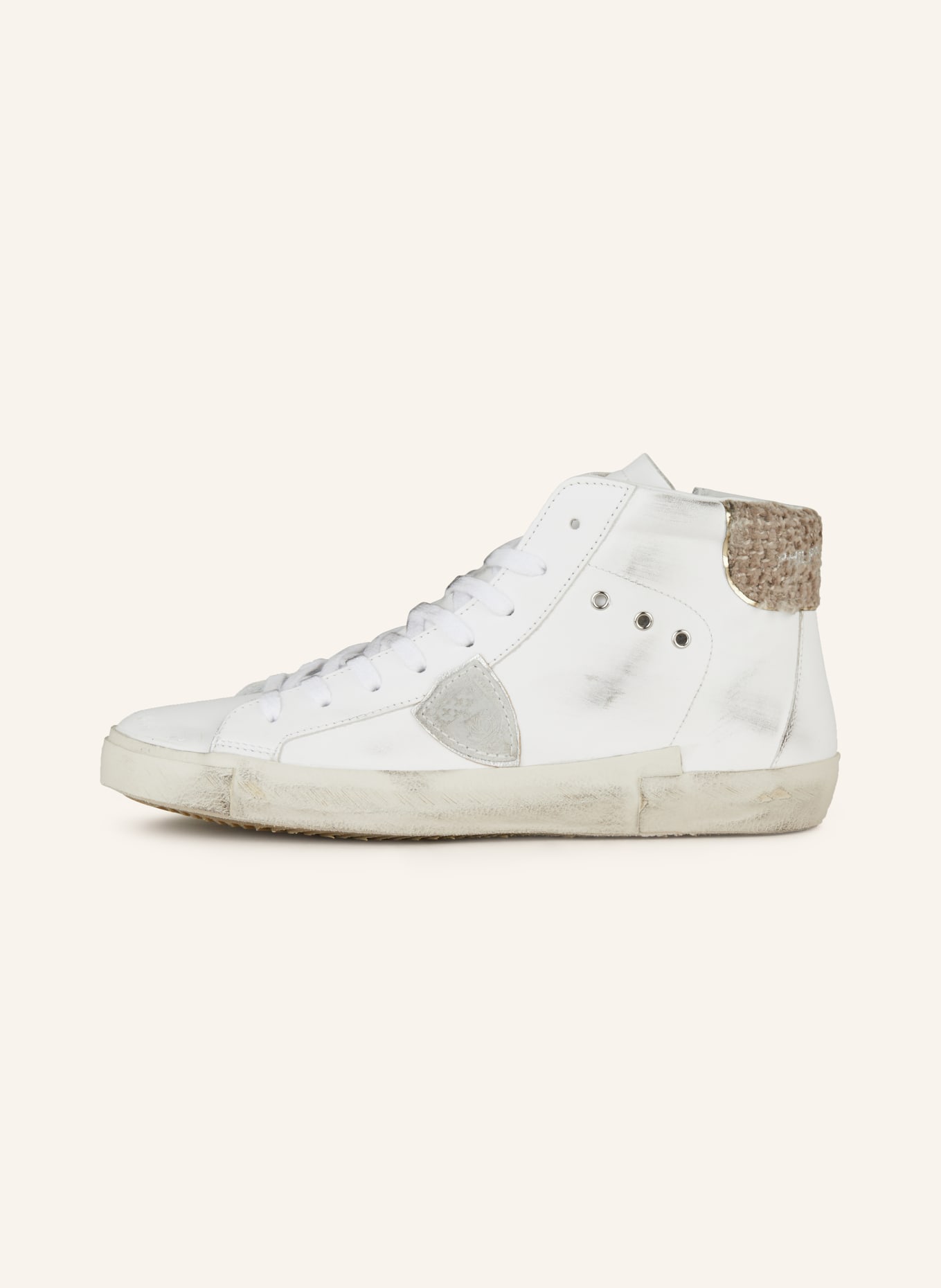 PHILIPPE MODEL High-top sneakers PRSX, Color: WHITE/ TAUPE (Image 4)