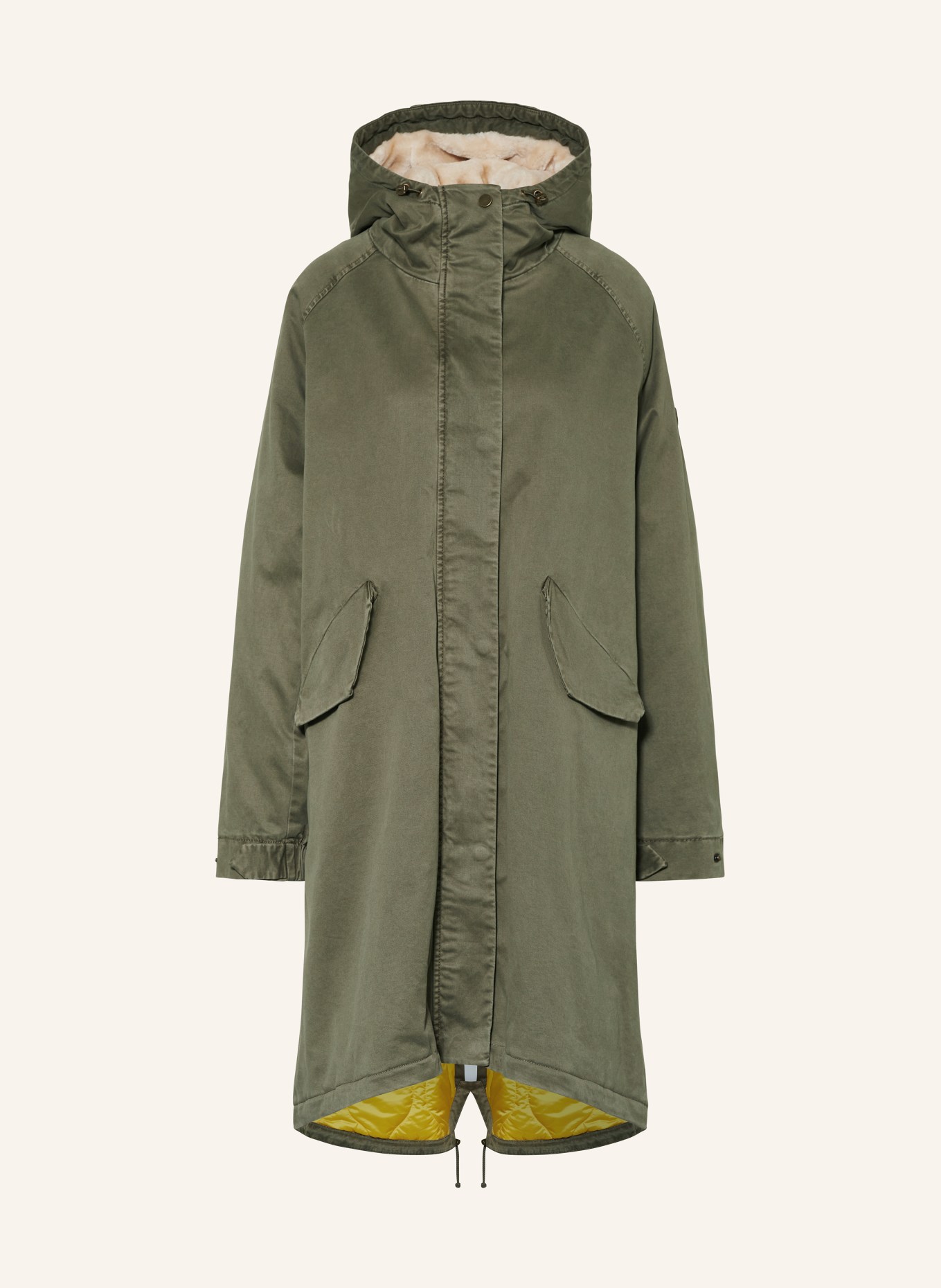 BLONDE No.8 Parka mit Kunstfell, Farbe: KHAKI (Bild 1)