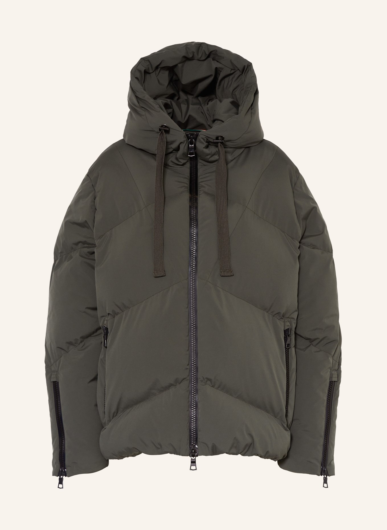 No.1 Como Steppjacke: KHAKI / SCHWARZ