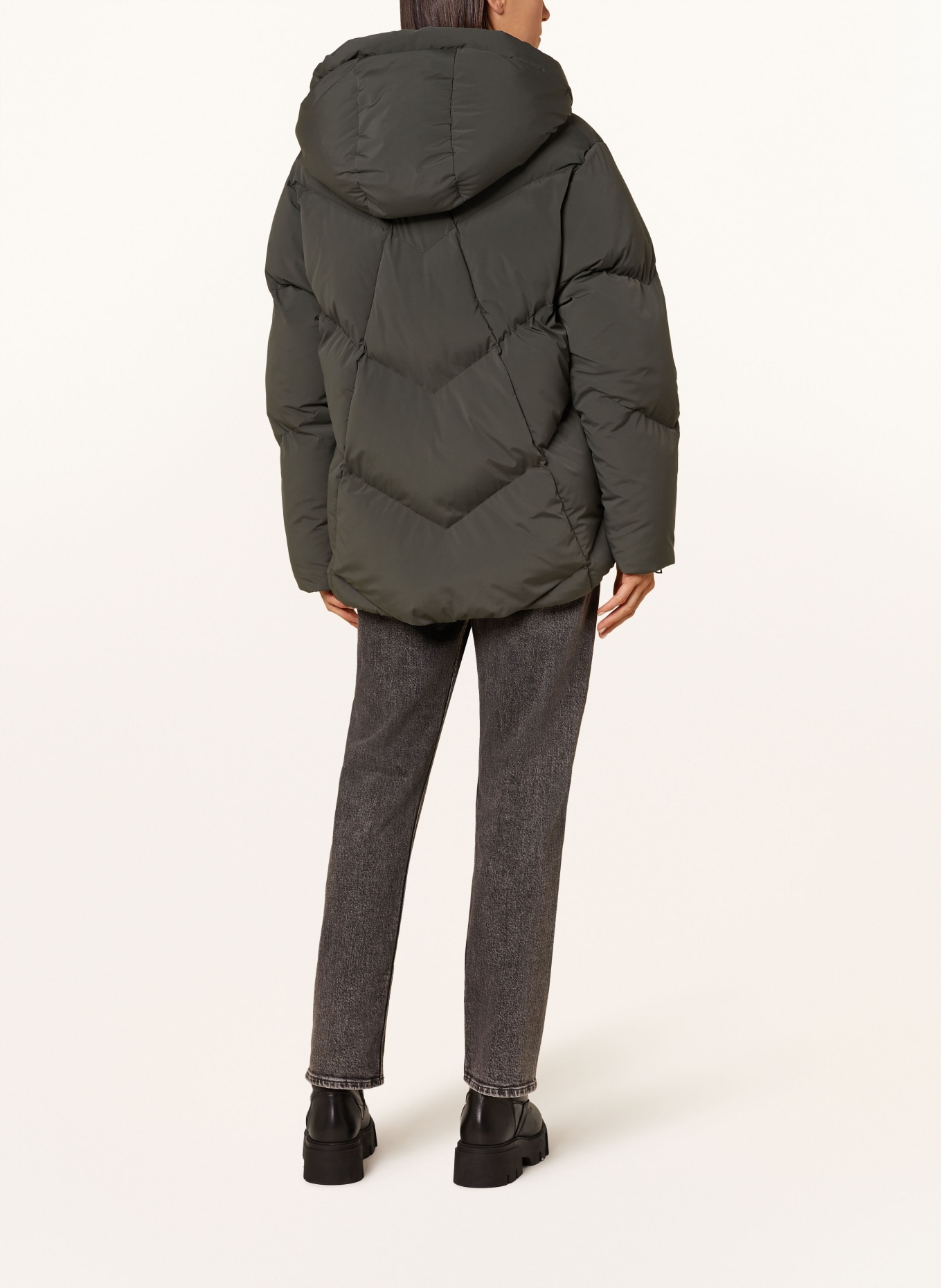 No.1 Como Steppjacke: KHAKI / SCHWARZ