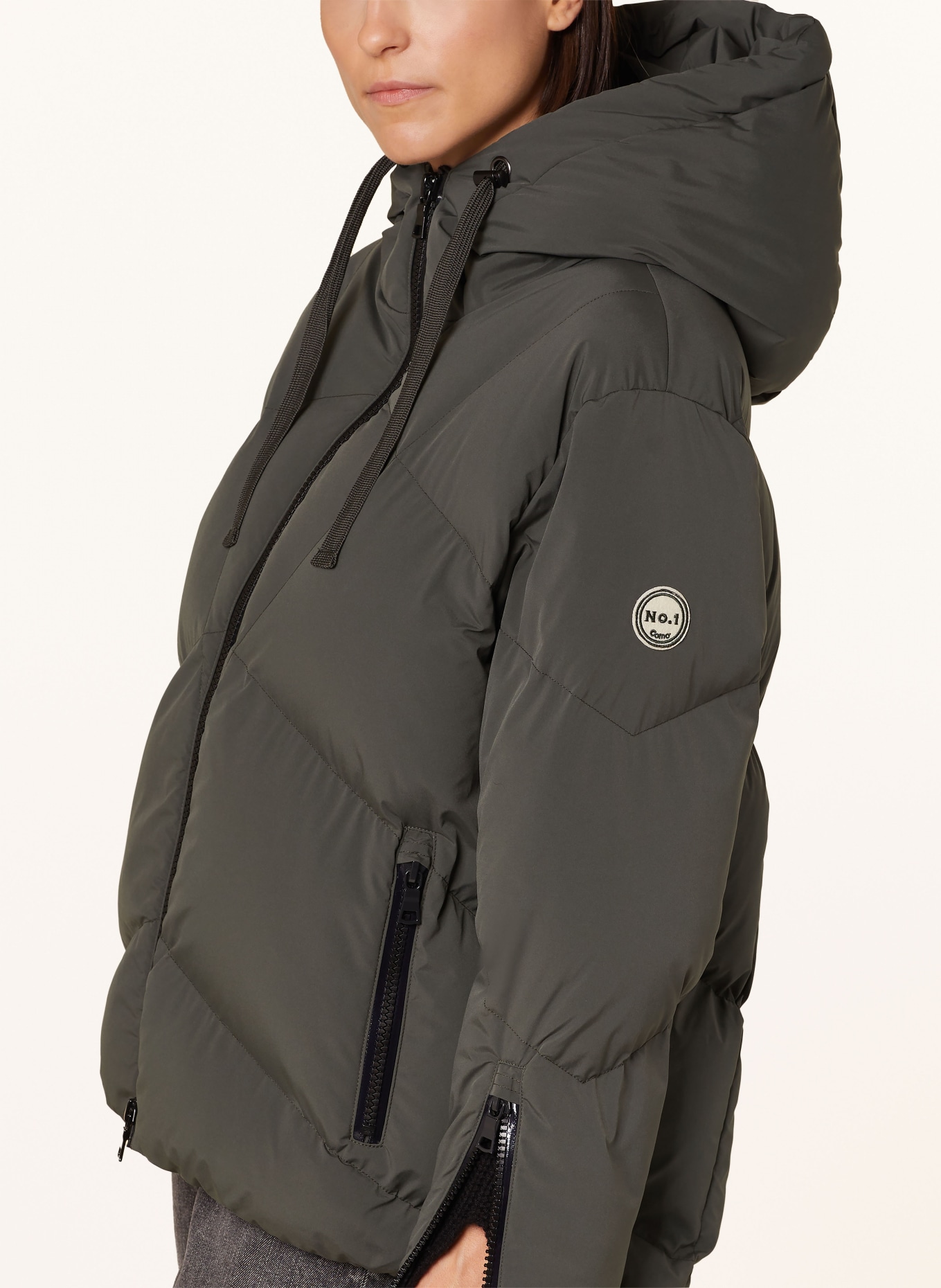 No.1 Como Steppjacke: KHAKI / SCHWARZ