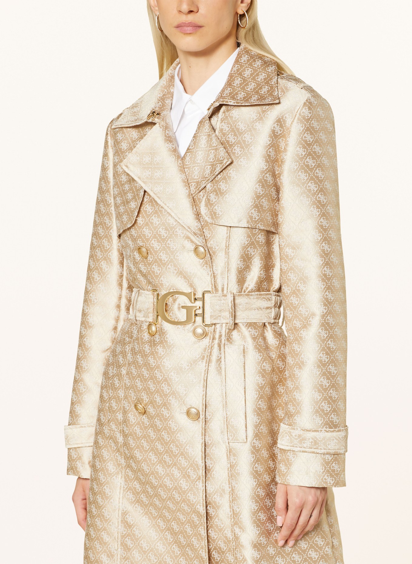 GUESS Trench coat DILETTA in gold cream