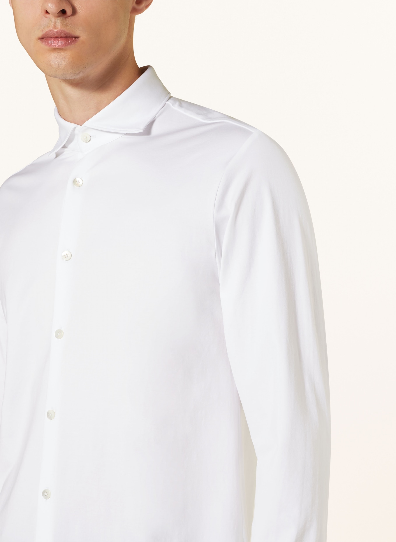 Stefan Brandt Jersey shirt OTIS slim fit, Color: WHITE (Image 4)