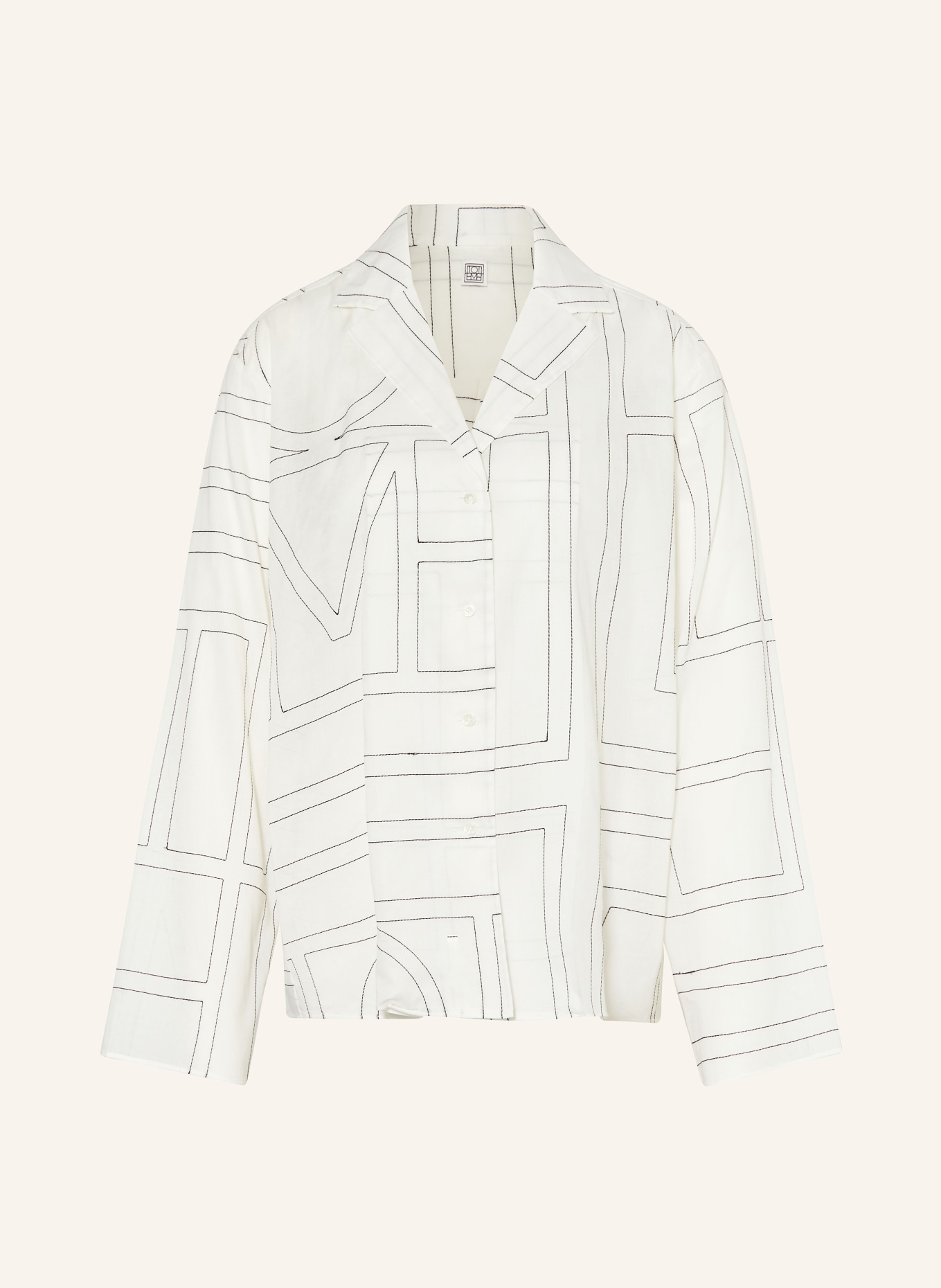 TOTEME Hemdbluse: WEISS / SCHWARZ