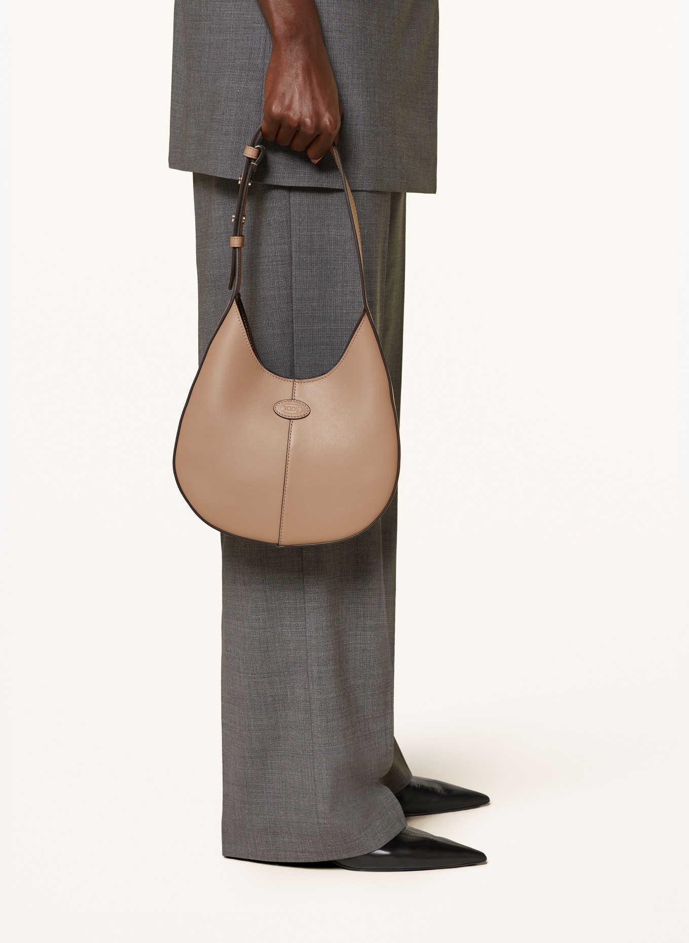 TOD'S Hobo-Bag MINI mit Pouch: TAUPE