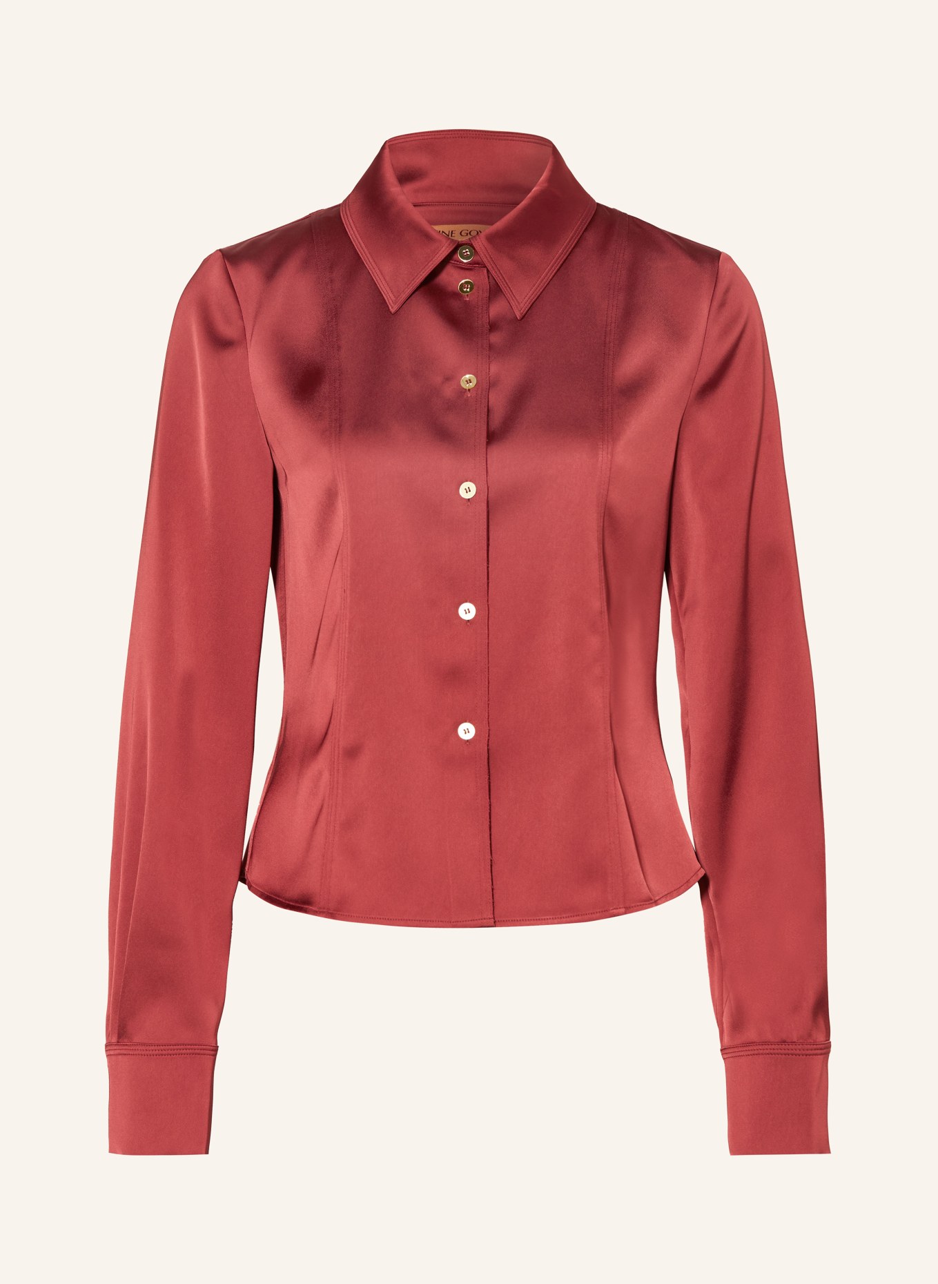 STINE GOYA Satin shirt blouse, Color: LIGHT RED (Image 1)