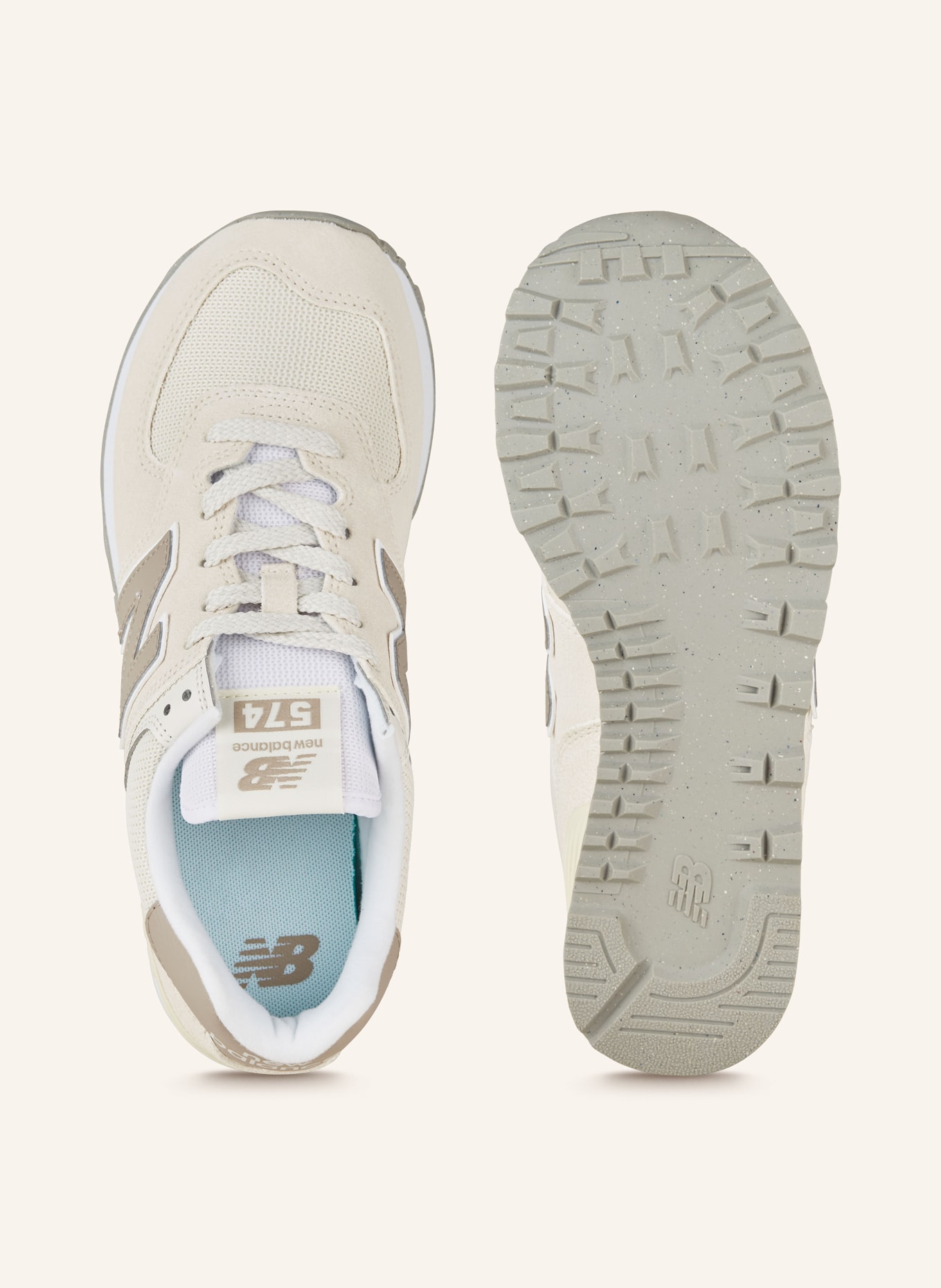 New balance 574 ecru hot sale