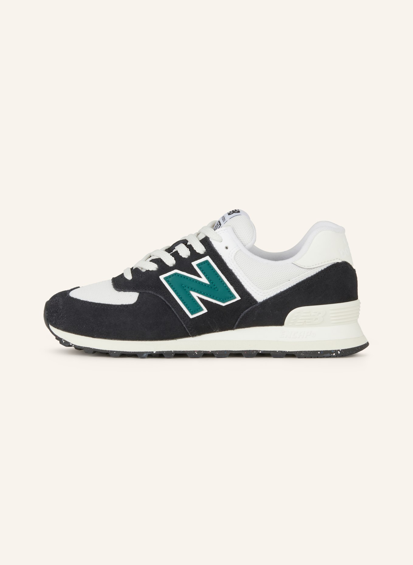 new balance Sneaker 574 in schwarz weiss grun