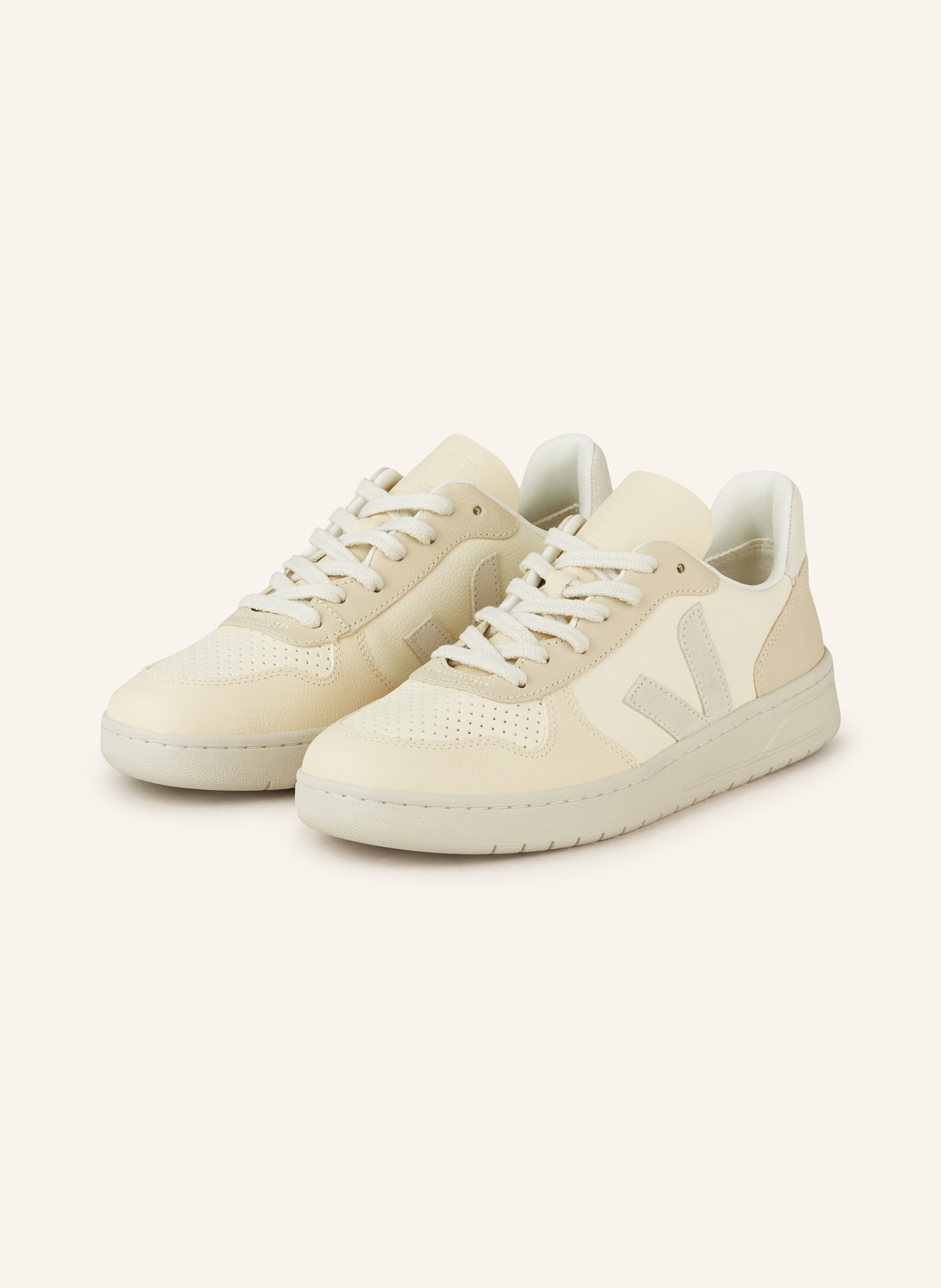 VEJA Sneakers V-10, Color: ECRU/ CREAM (Image 1)