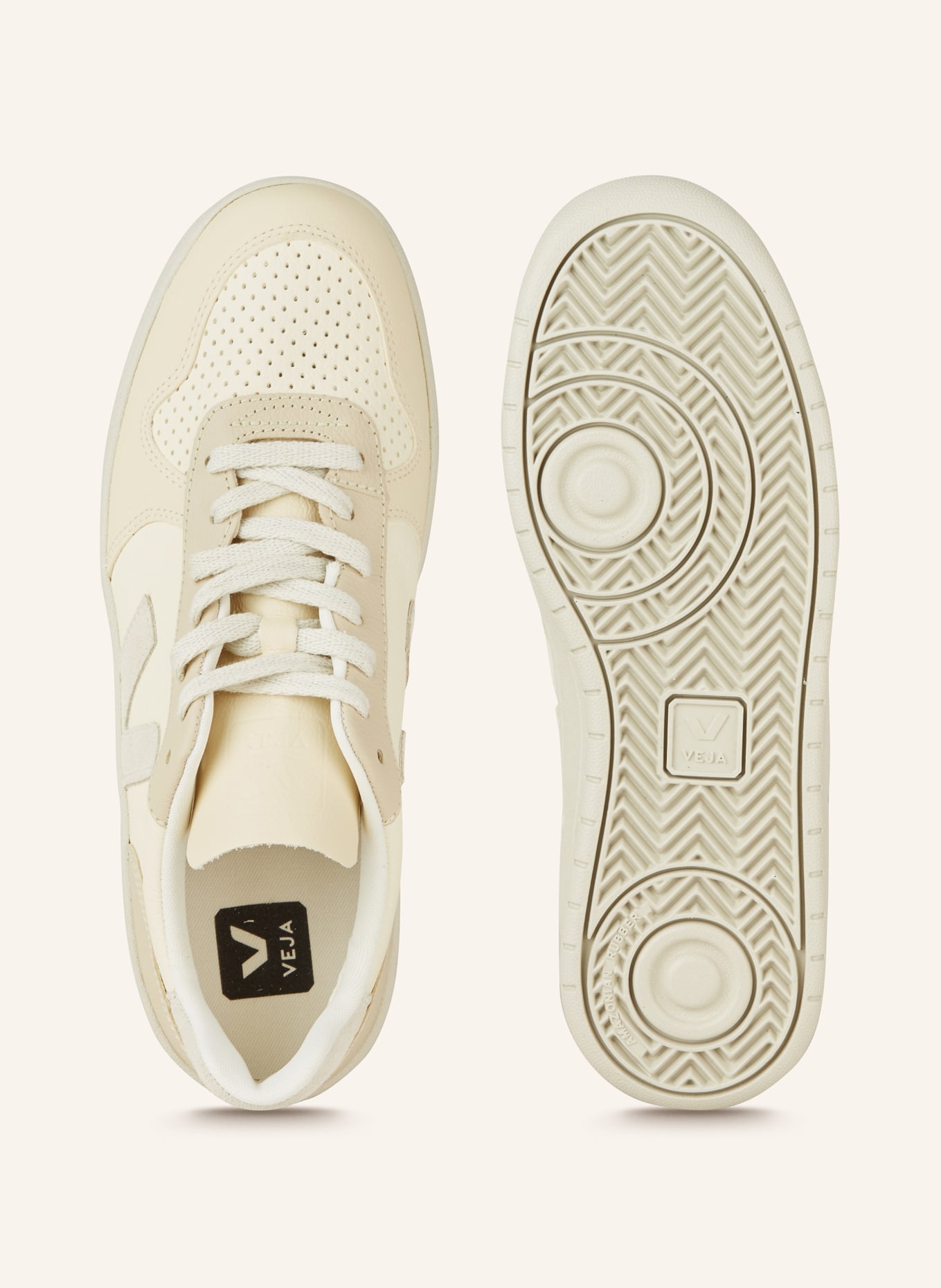 VEJA Sneakers V-10, Color: ECRU/ CREAM (Image 5)