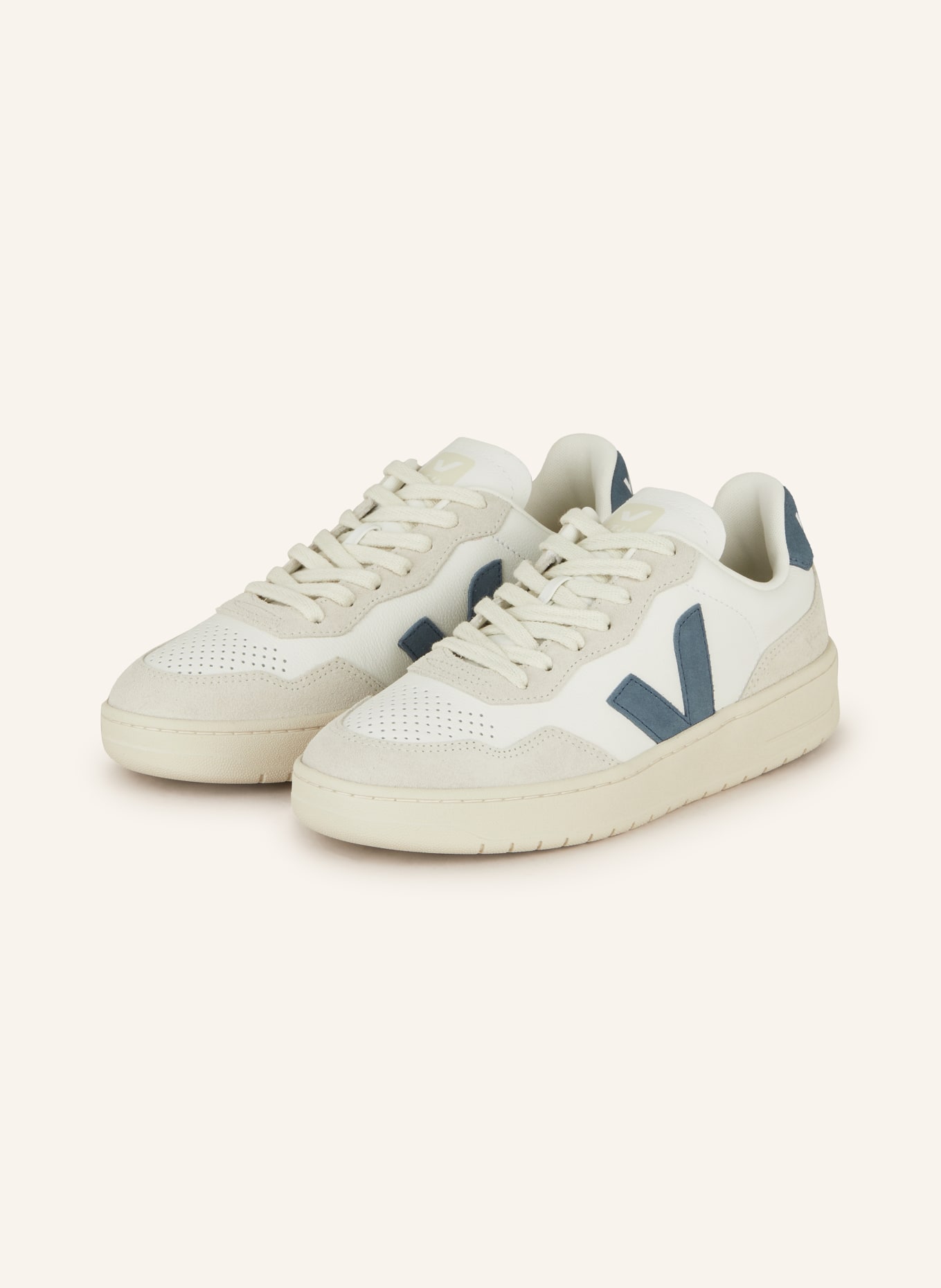 VEJA Sneakers V-90, Color: WHITE/ BLUE (Image 1)