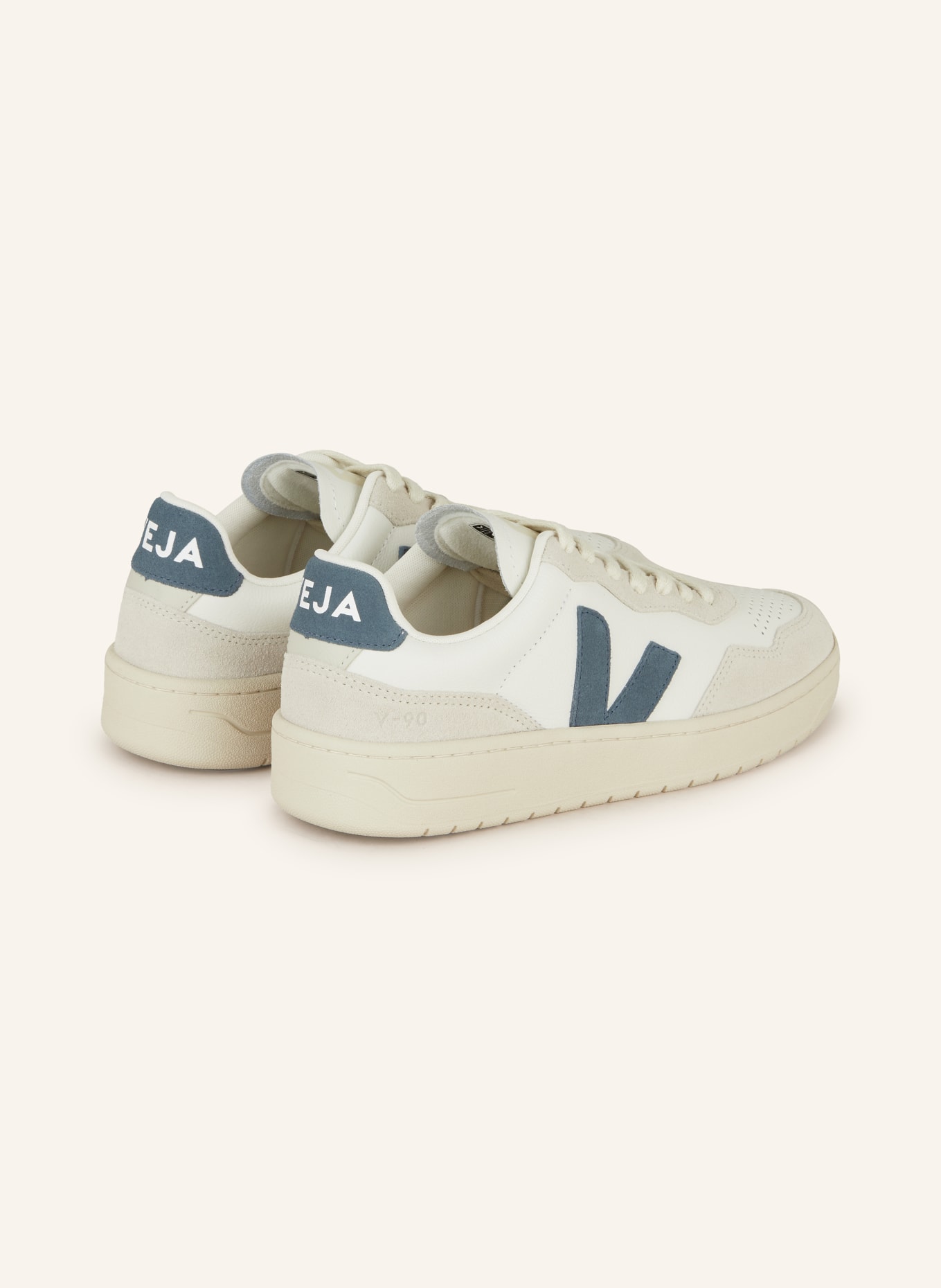 VEJA Sneakers V-90, Color: WHITE/ BLUE (Image 2)