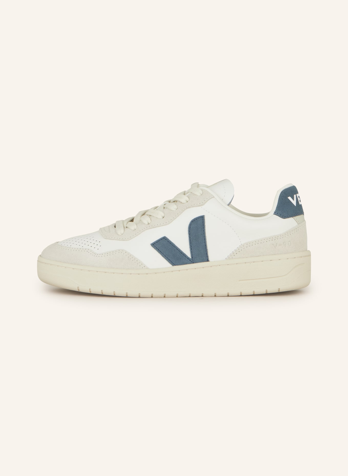 VEJA Sneakers V-90, Color: WHITE/ BLUE (Image 4)