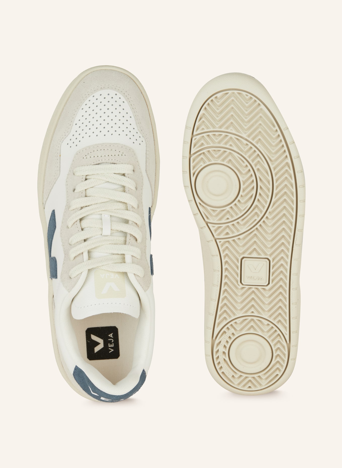 VEJA Sneaker V-90, Farbe: WEISS/ BLAU (Bild 5)