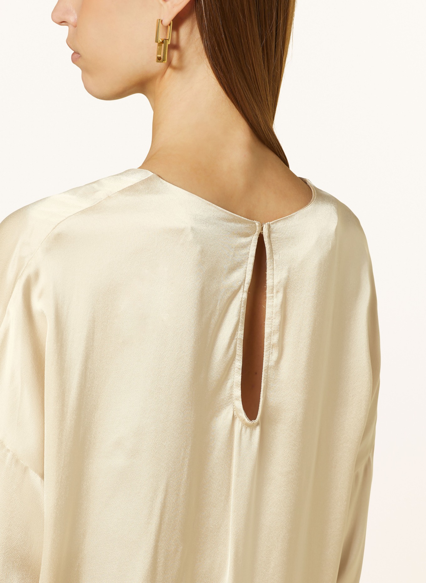 ottod'ame Shirt blouse in satin, Color: ECRU (Image 4)