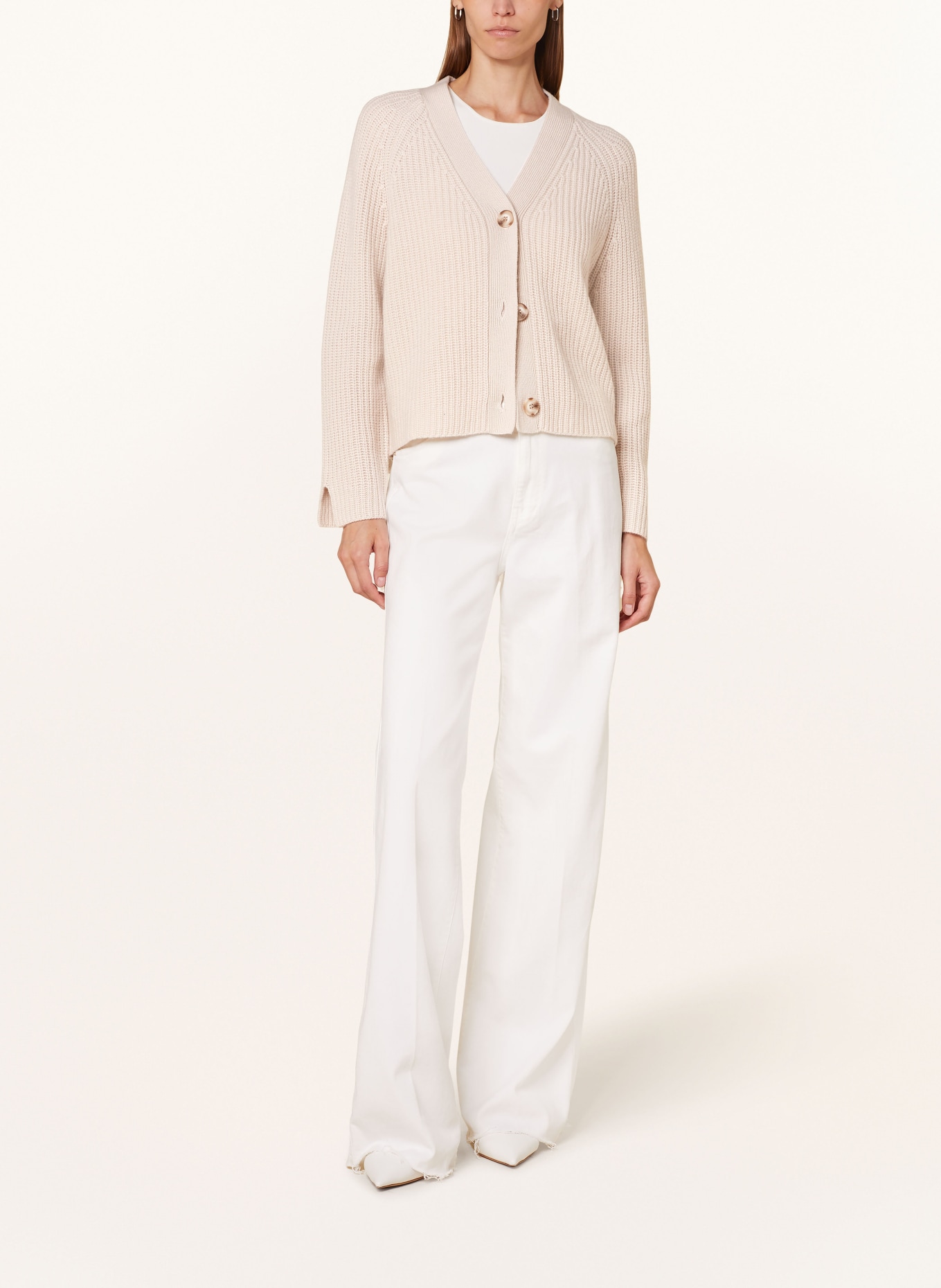 lilienfels Strickjacke mit Cashmere: BEIGE