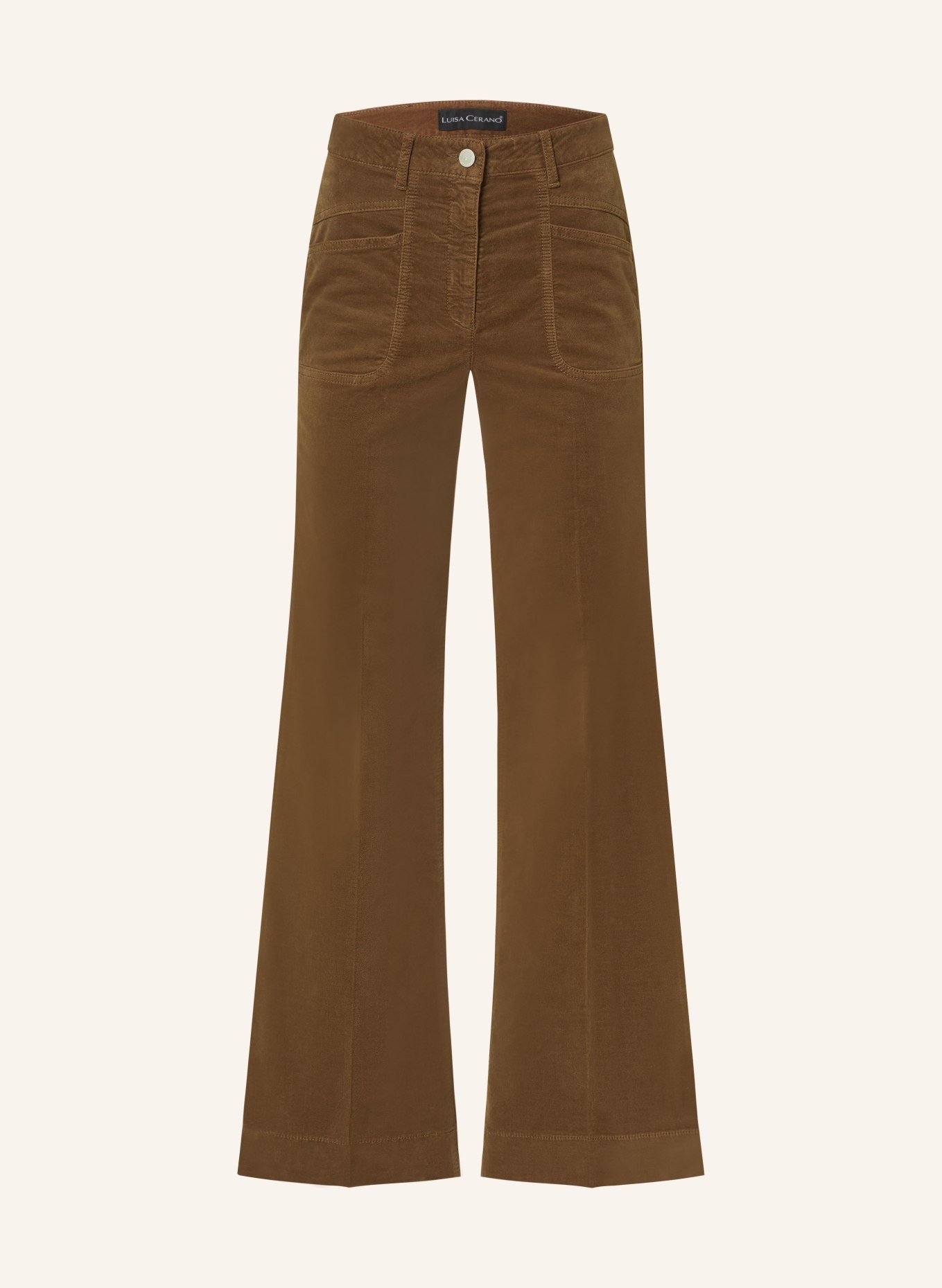 LUISA CERANO Bootcut-Hose aus Samt, Farbe: BRAUN (Bild 1)