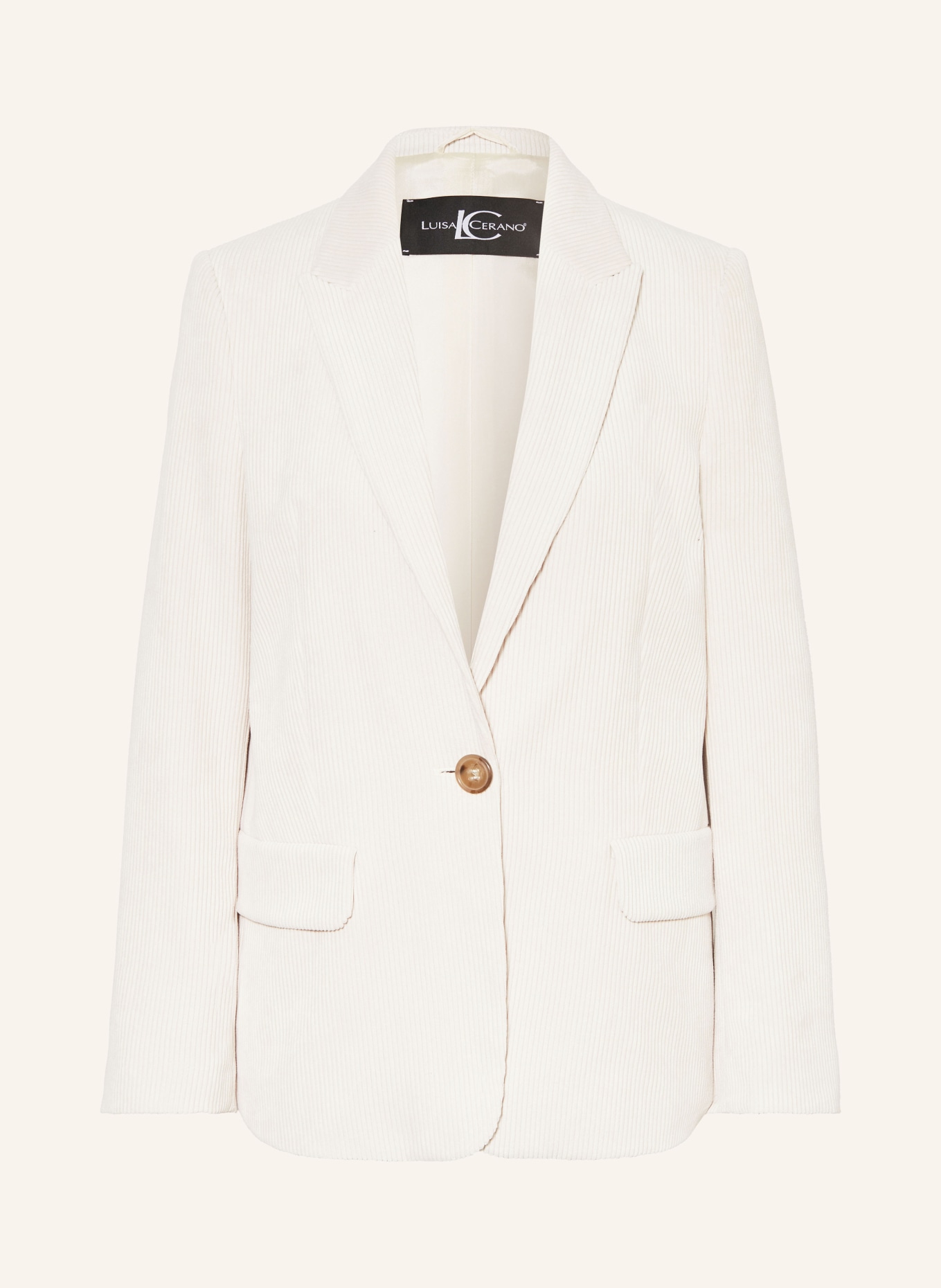 LUISA CERANO Corduroy blazer, Color: ECRU (Image 1)