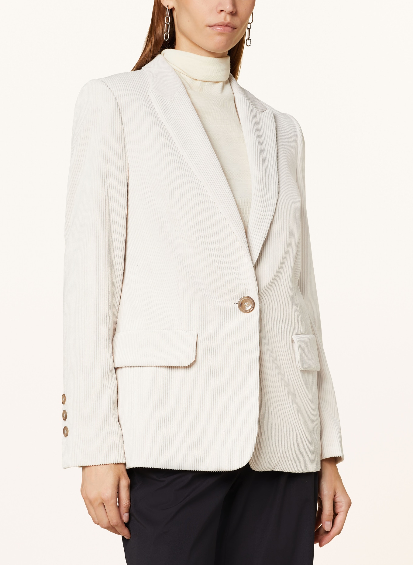 LUISA CERANO Corduroy blazer, Color: ECRU (Image 4)