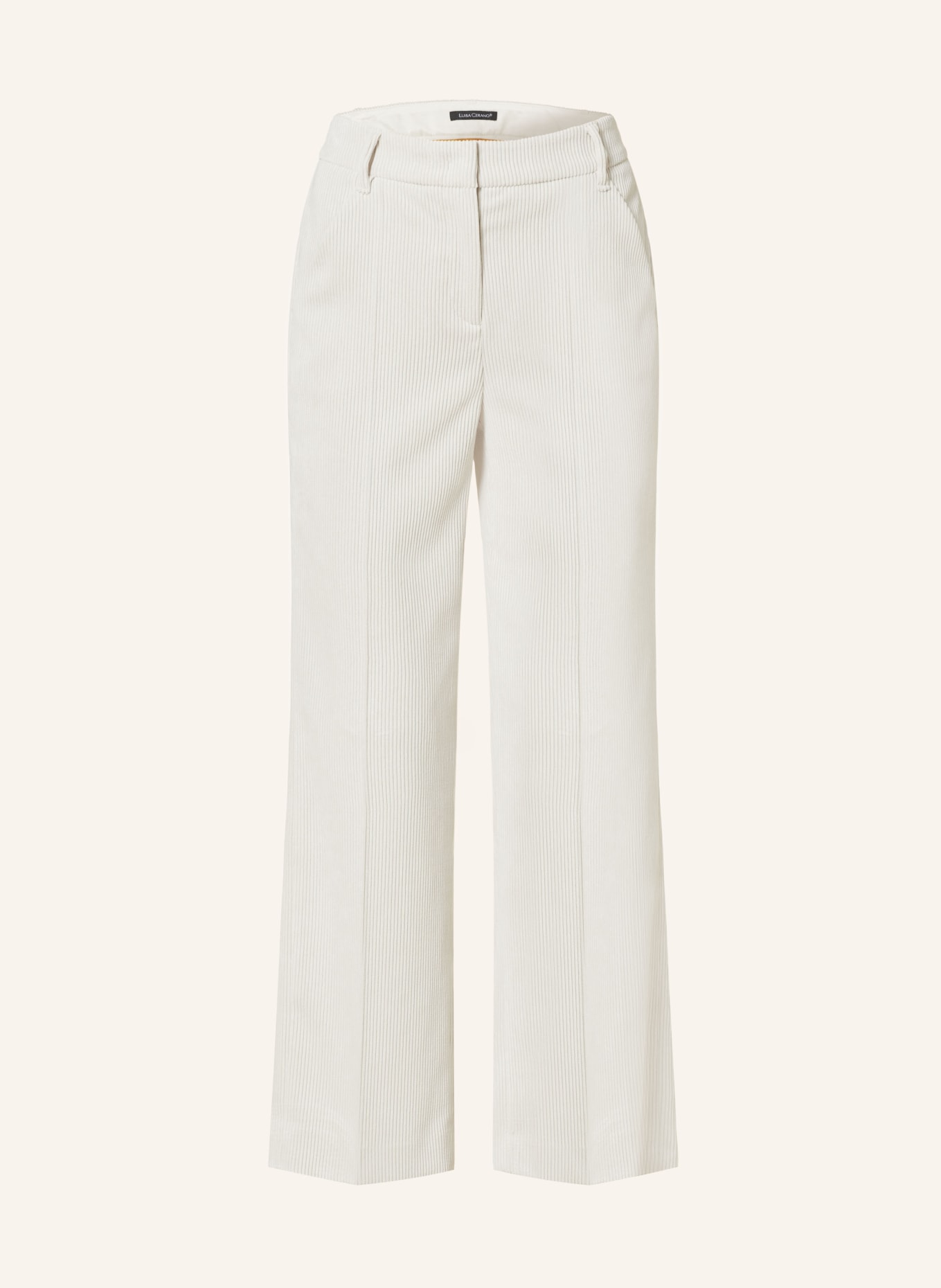 LUISA CERANO Corduroy culottes, Color: ECRU (Image 1)