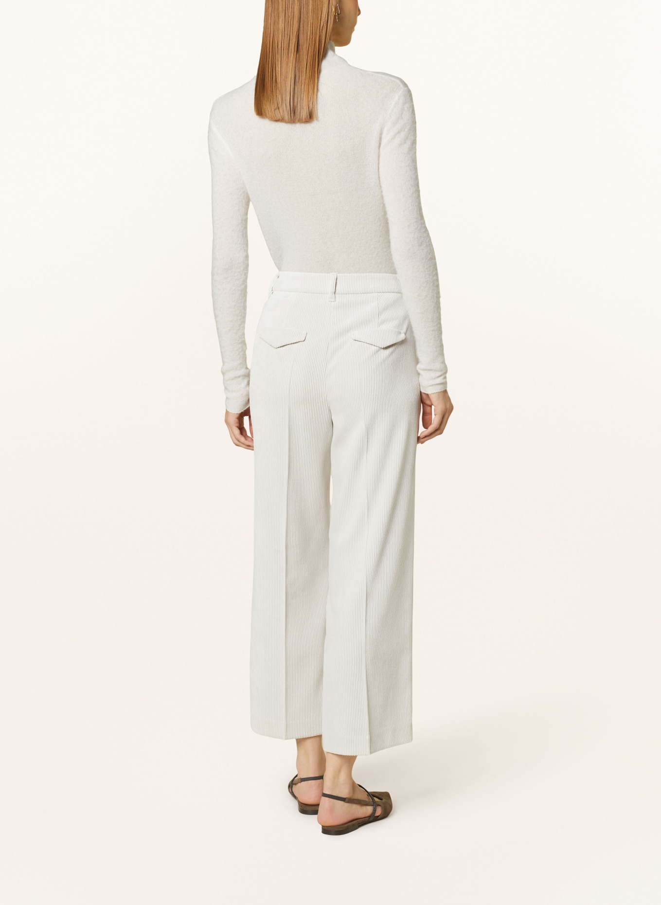 LUISA CERANO Corduroy culottes, Color: ECRU (Image 3)