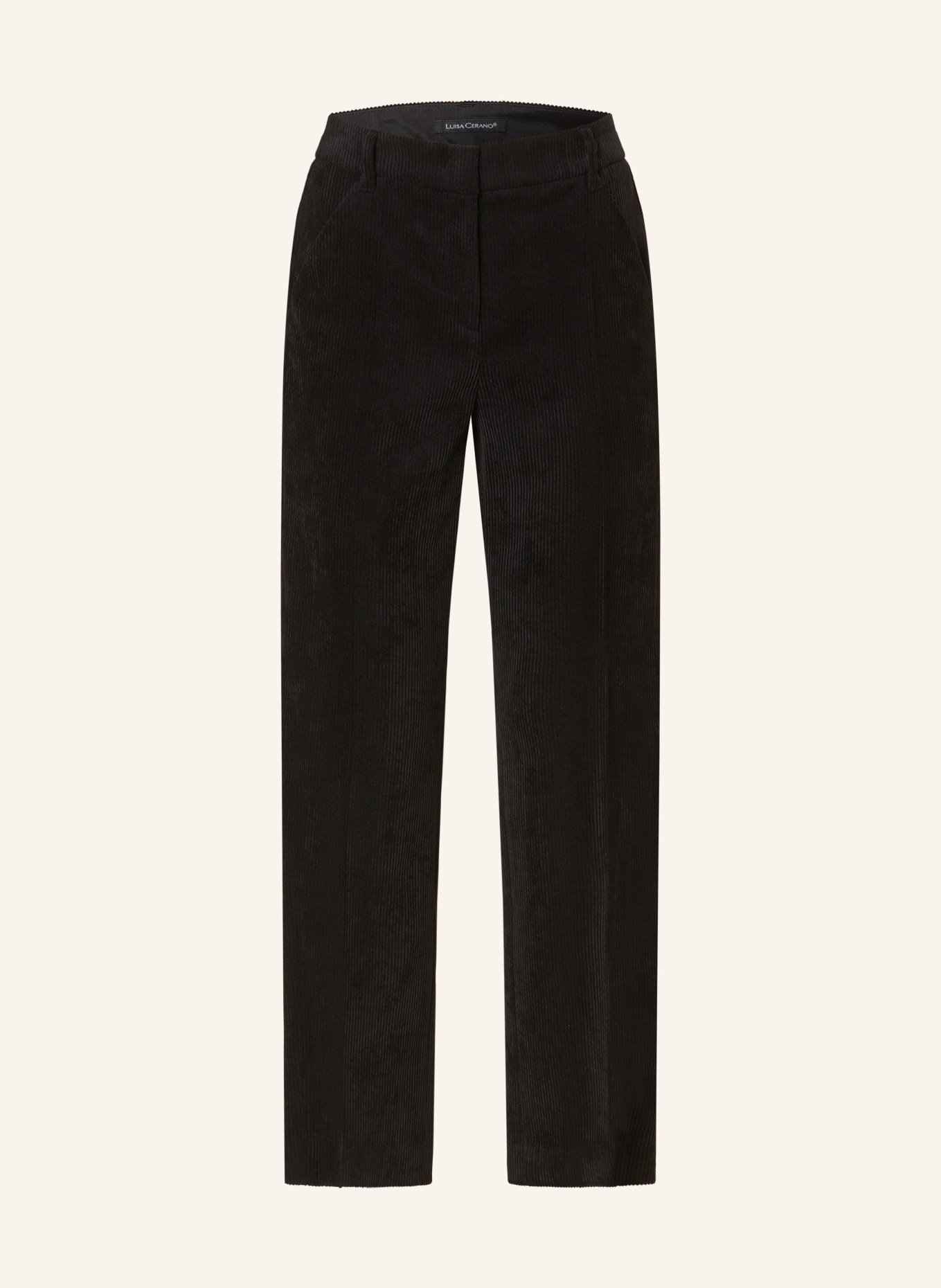 LUISA CERANO Corduroy culottes, Color: BLACK (Image 1)