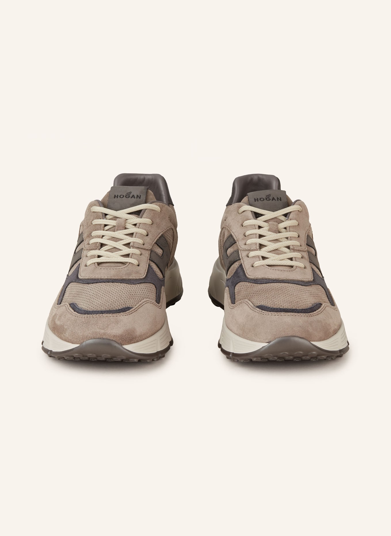 HOGAN Sneakersy HYPERLIGHT: ČERNOŠEDÁ / TMAVĚ ŠEDÁ