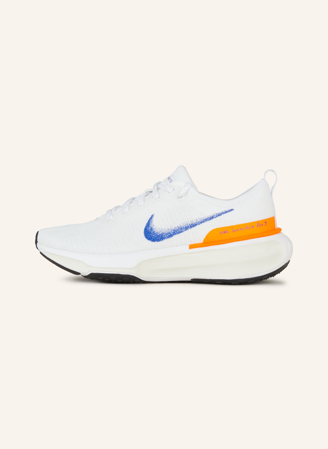 Nike Running shoes INVINCIBLE RUN 3, Color: WHITE/ NEON ORANGE/ BLUE (Image 4)