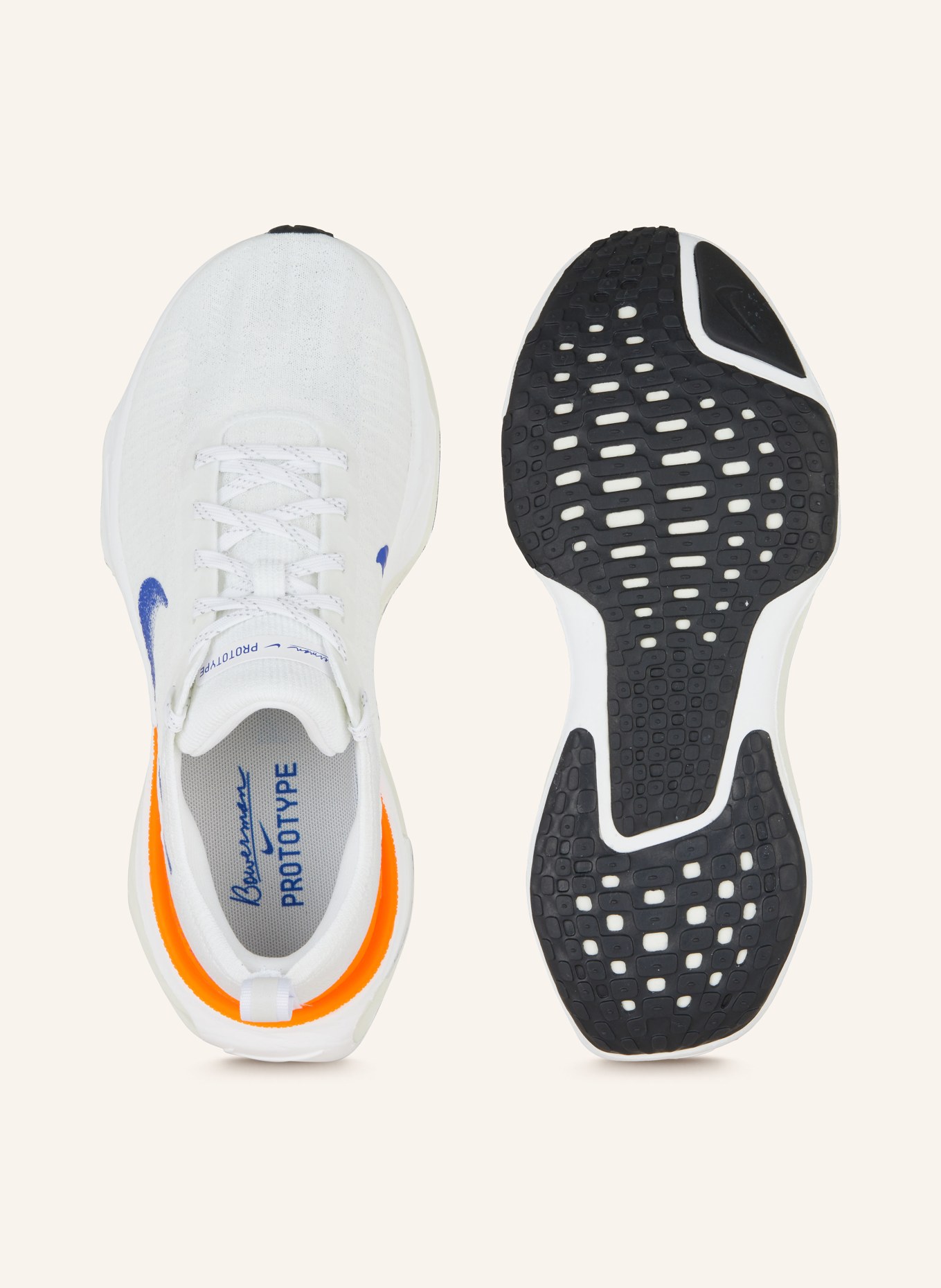 Nike Running shoes INVINCIBLE RUN 3, Color: WHITE/ NEON ORANGE/ BLUE (Image 5)