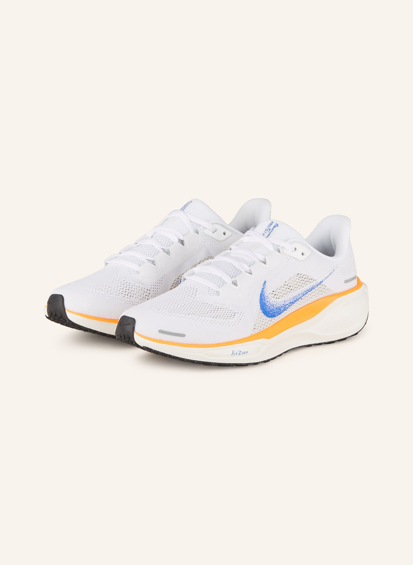 Nike Laufschuhe PEGASUS 41, Farbe: WEISS/ BLAU/ NEONORANGE (Bild 1)